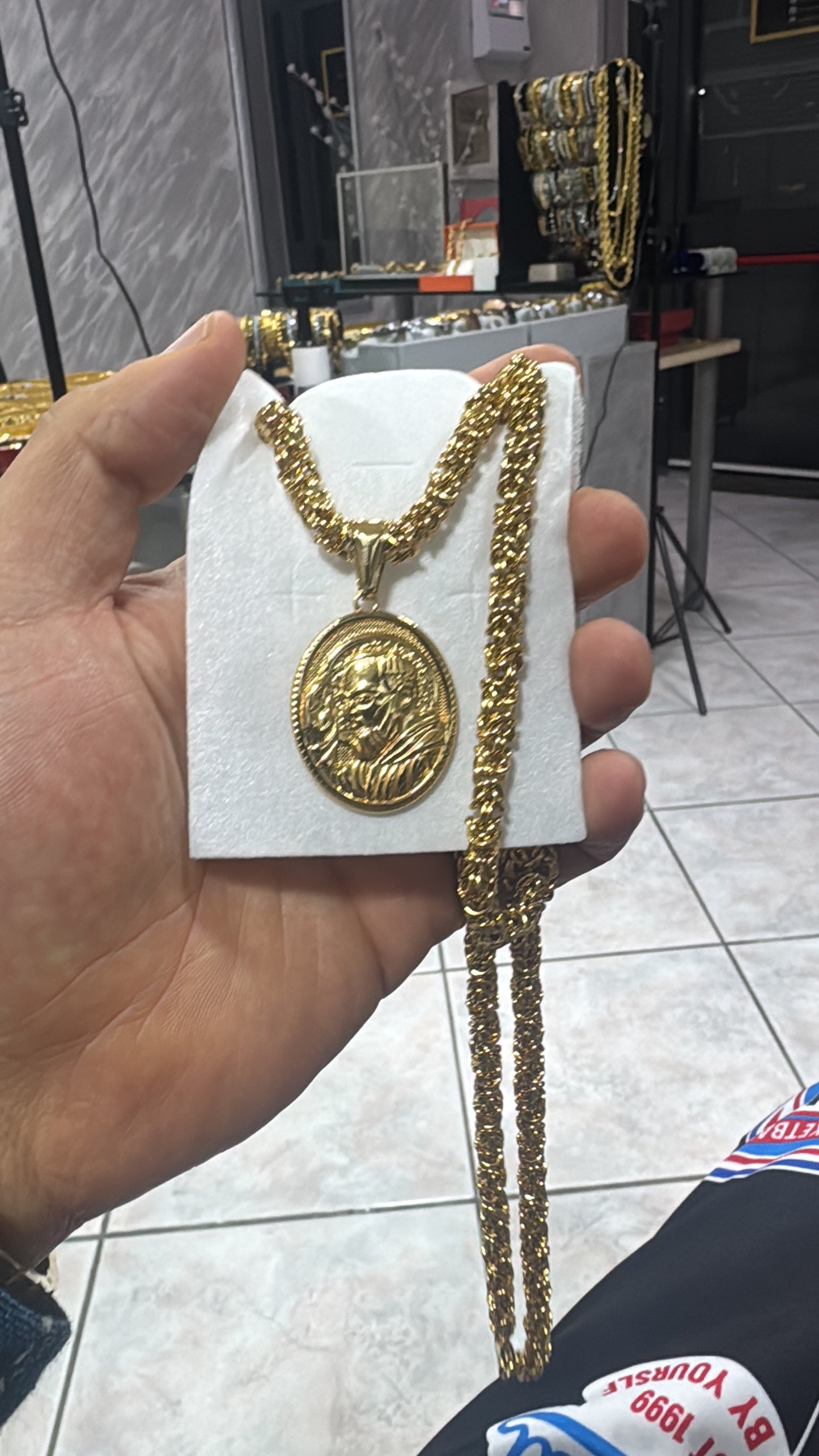 Combo RED kit Padre Pio Acciaio oro*171