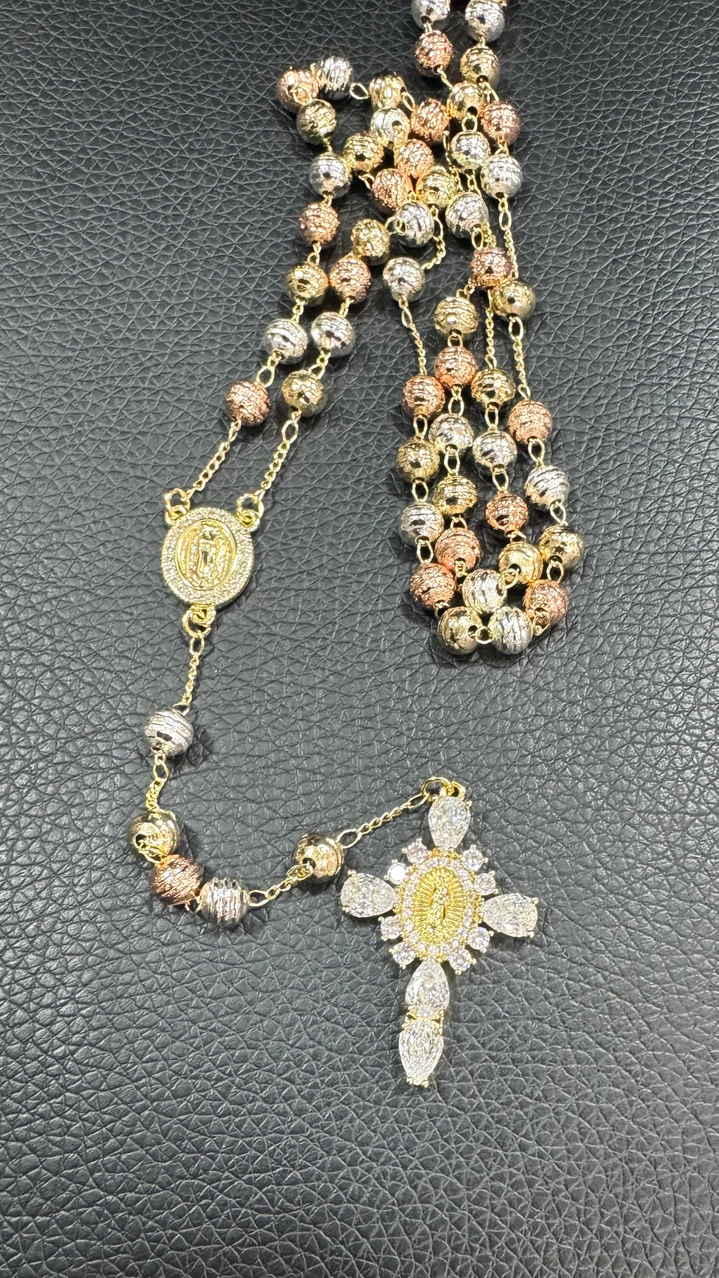 Rosario tricolori acciaio *66