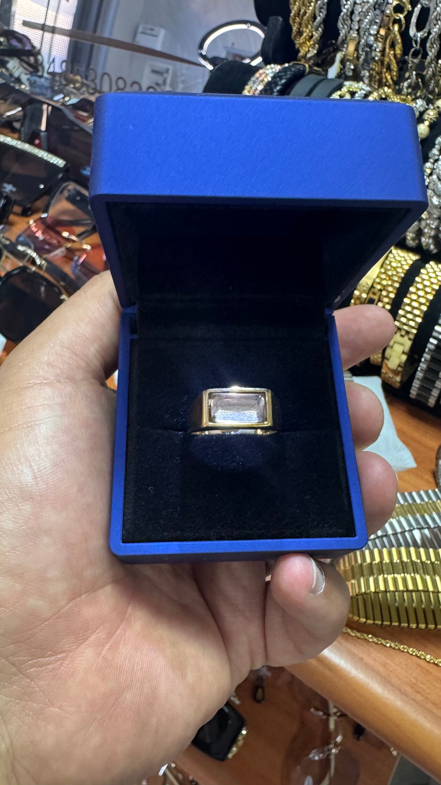 Anello acciaio oro *57