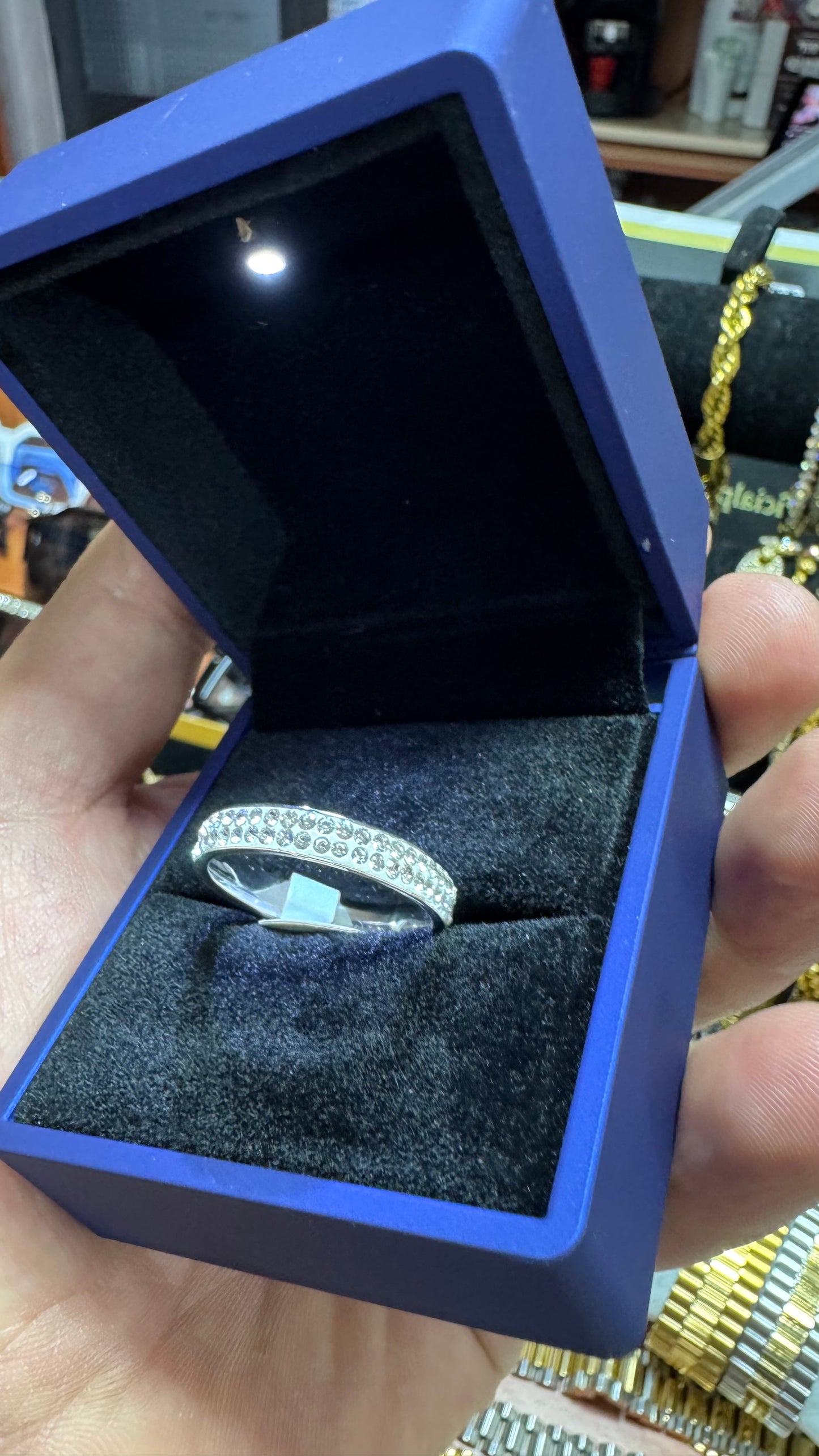 Anello acciaio Diamond *41