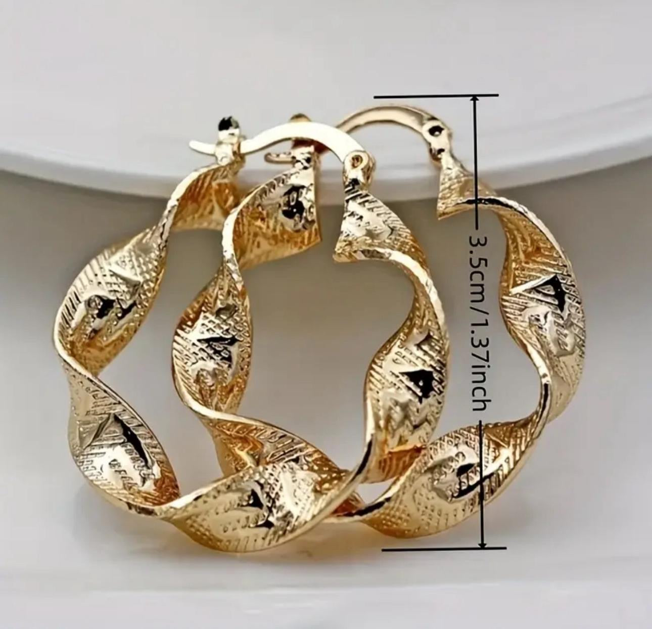 Orecchini intrecciati greca donna *45