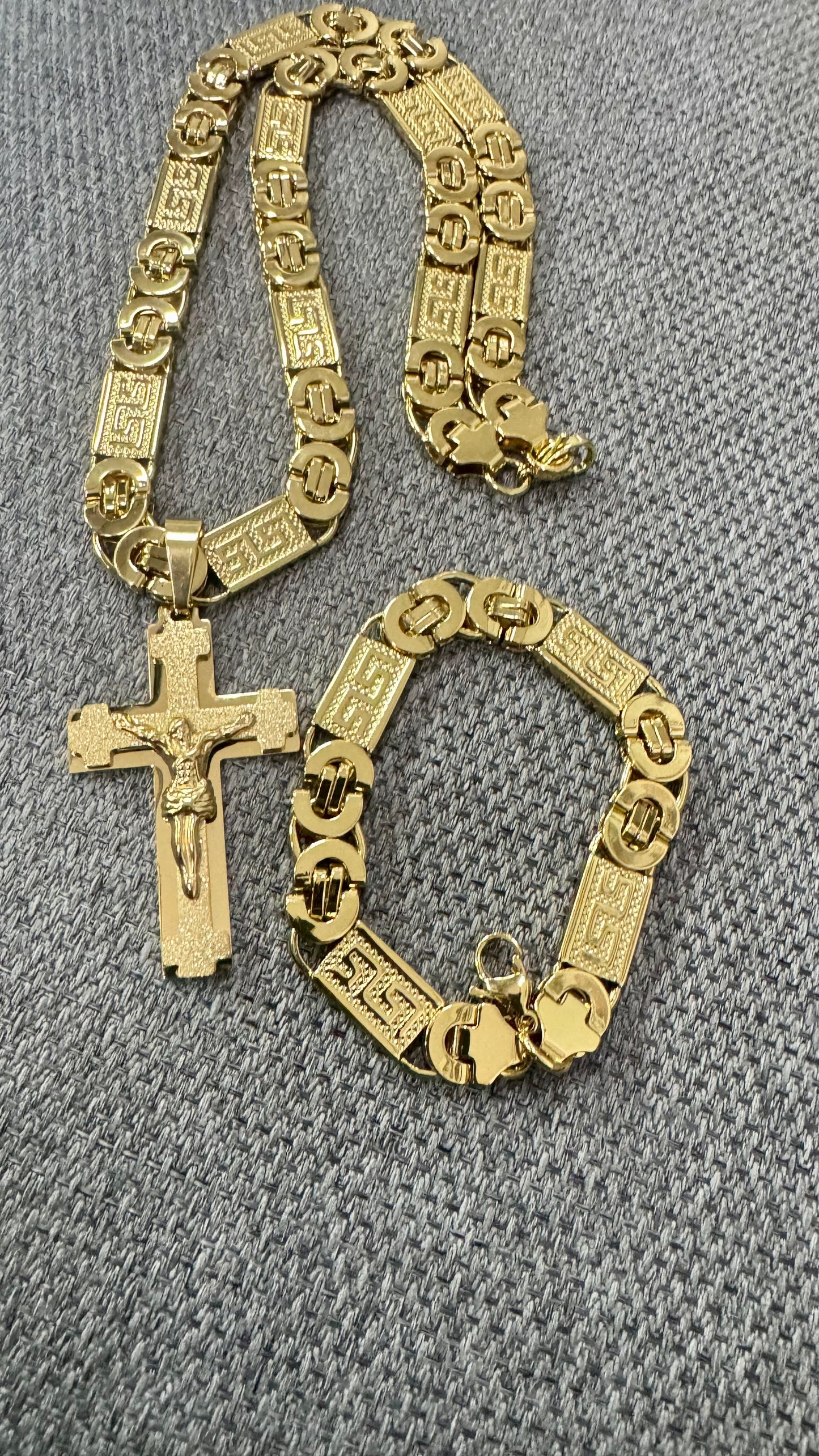 Combo kit croce acciaio oro *128