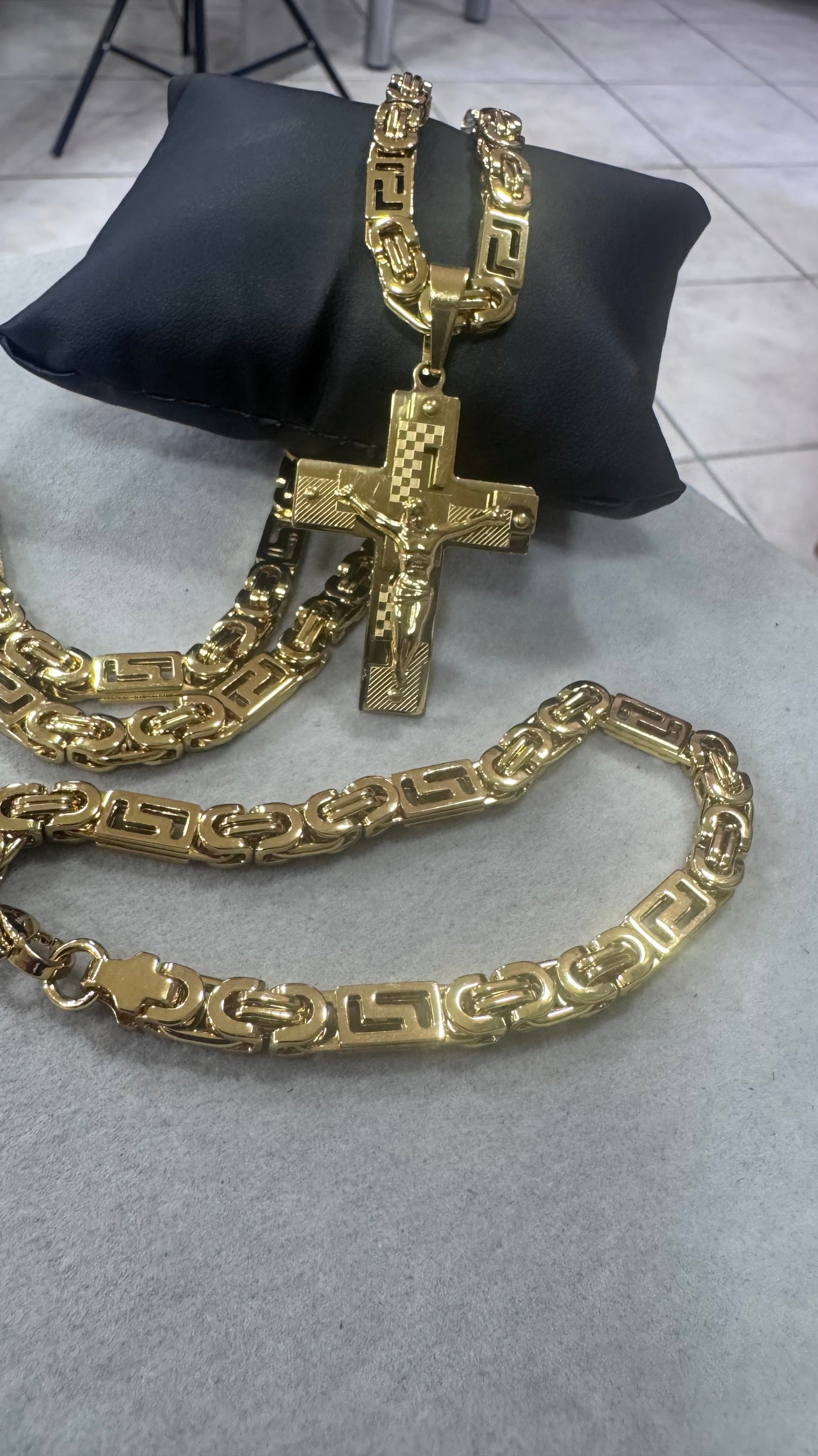 Combo Kit greca croce acciaio oro *262