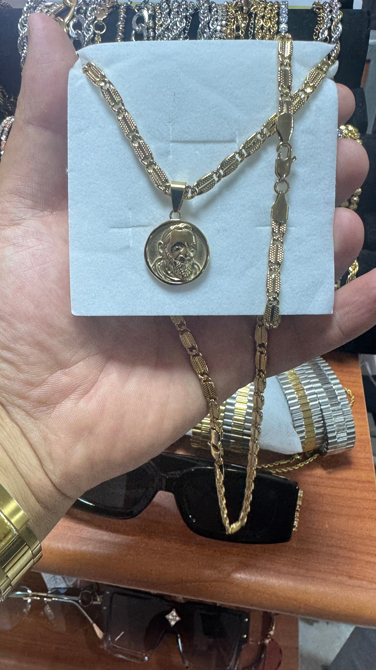 Combo kit Padre pio acciaio oro *121