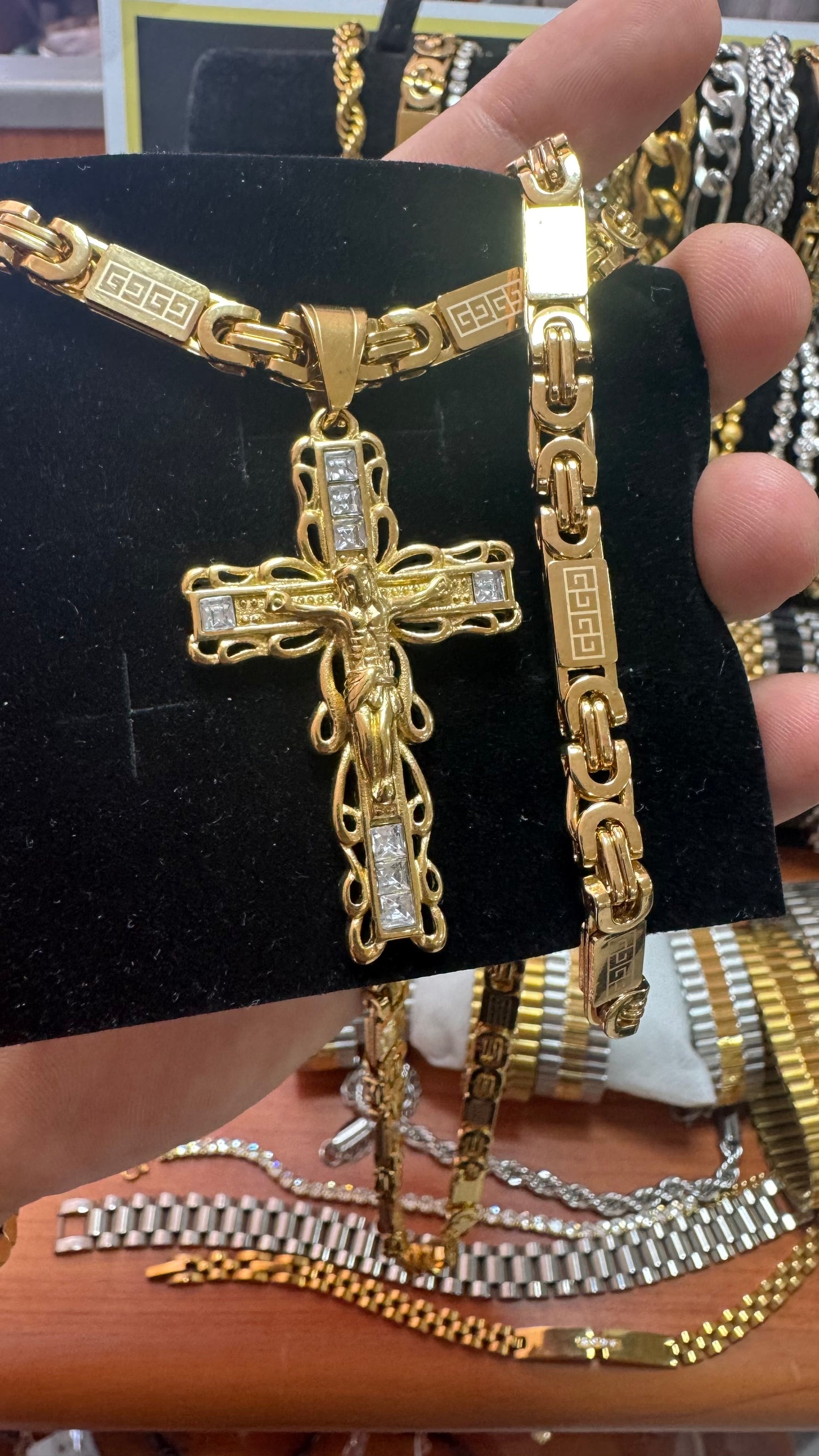 Combo kit acciaio oro *103