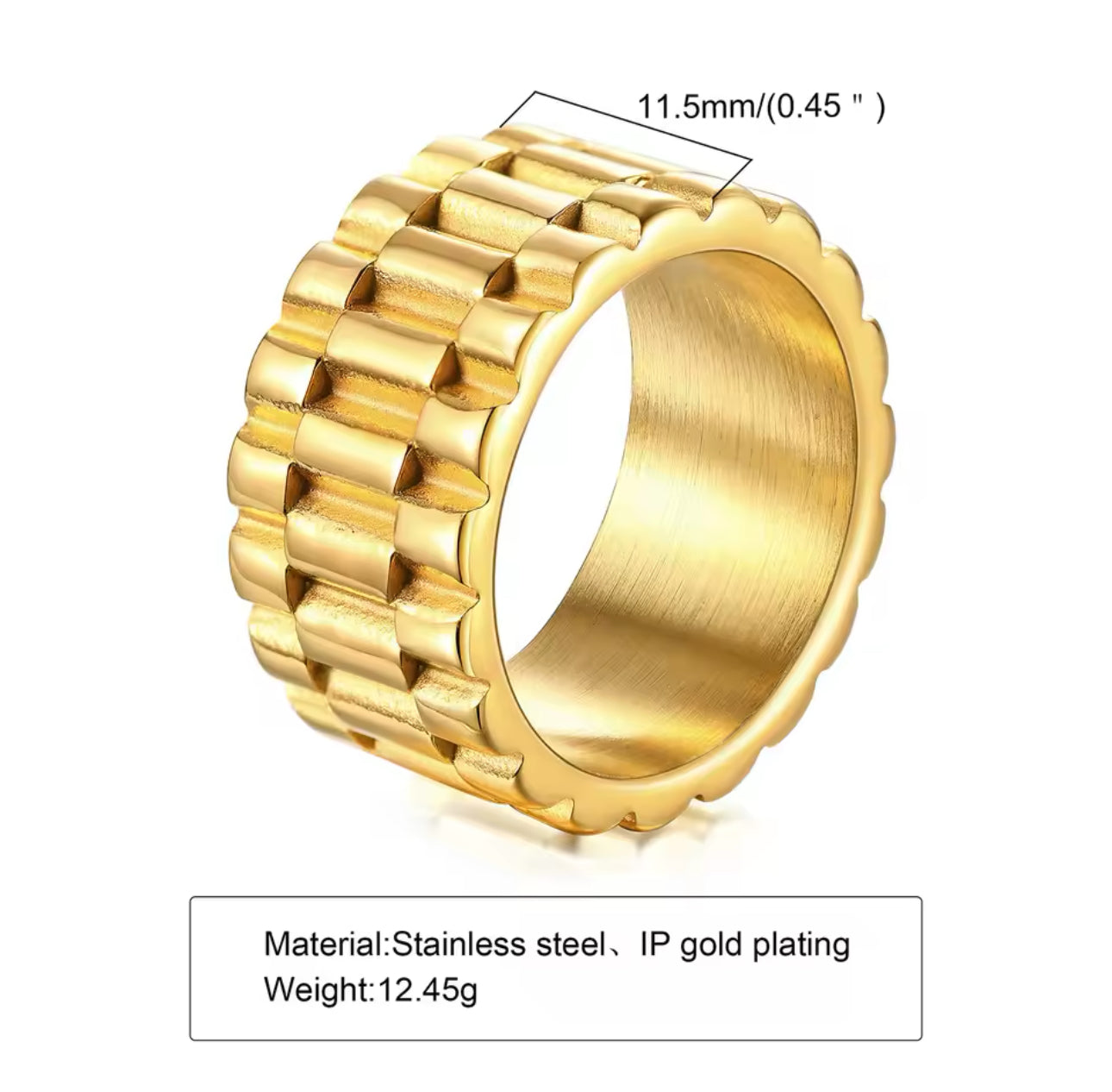 Anello acciaio Role. *11