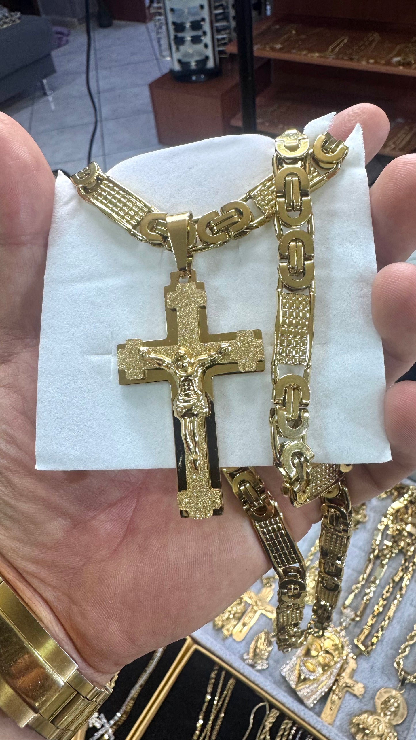 combo kit croce Acciaio oro*175