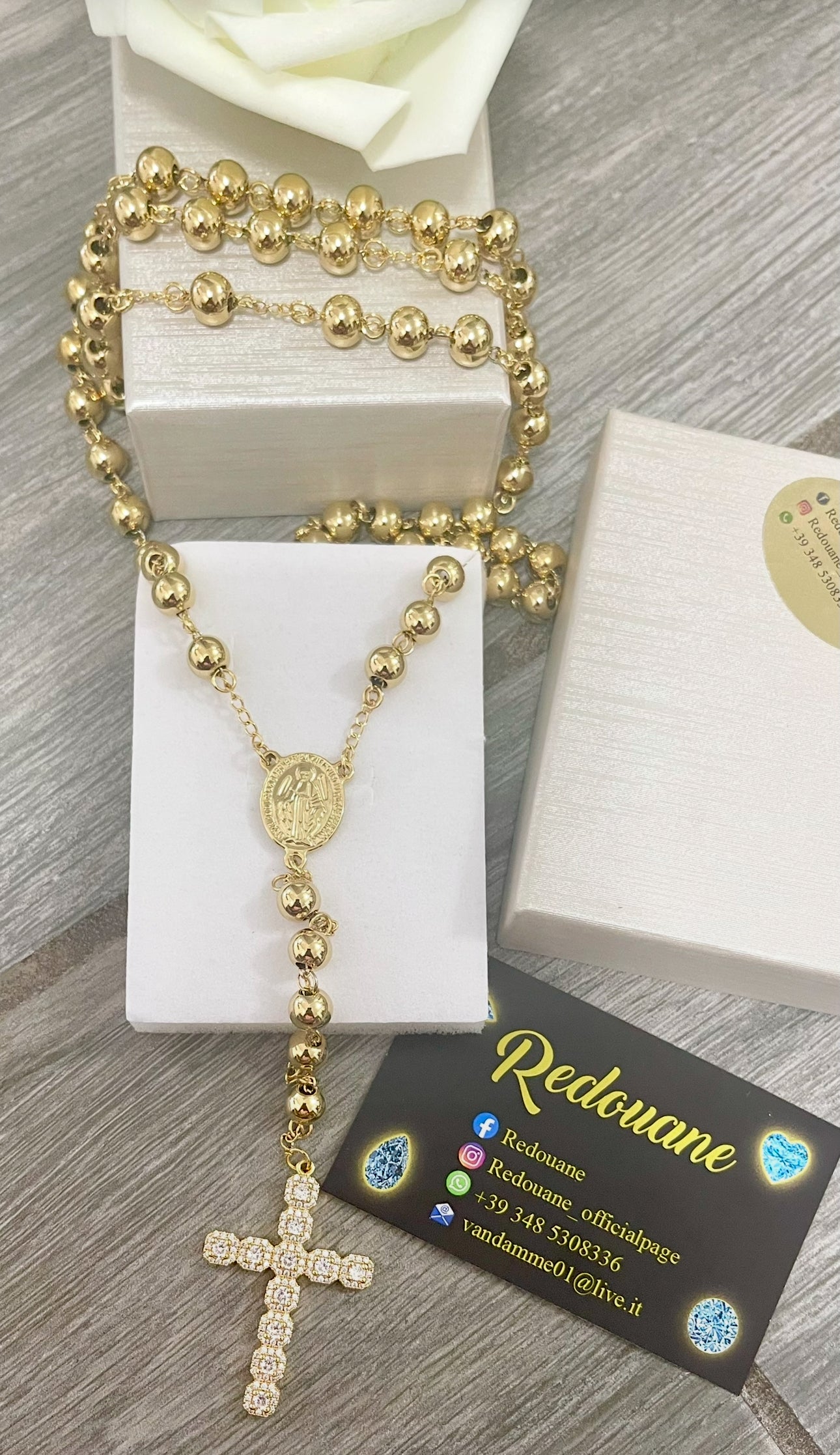 Rosario oro acciaio *23