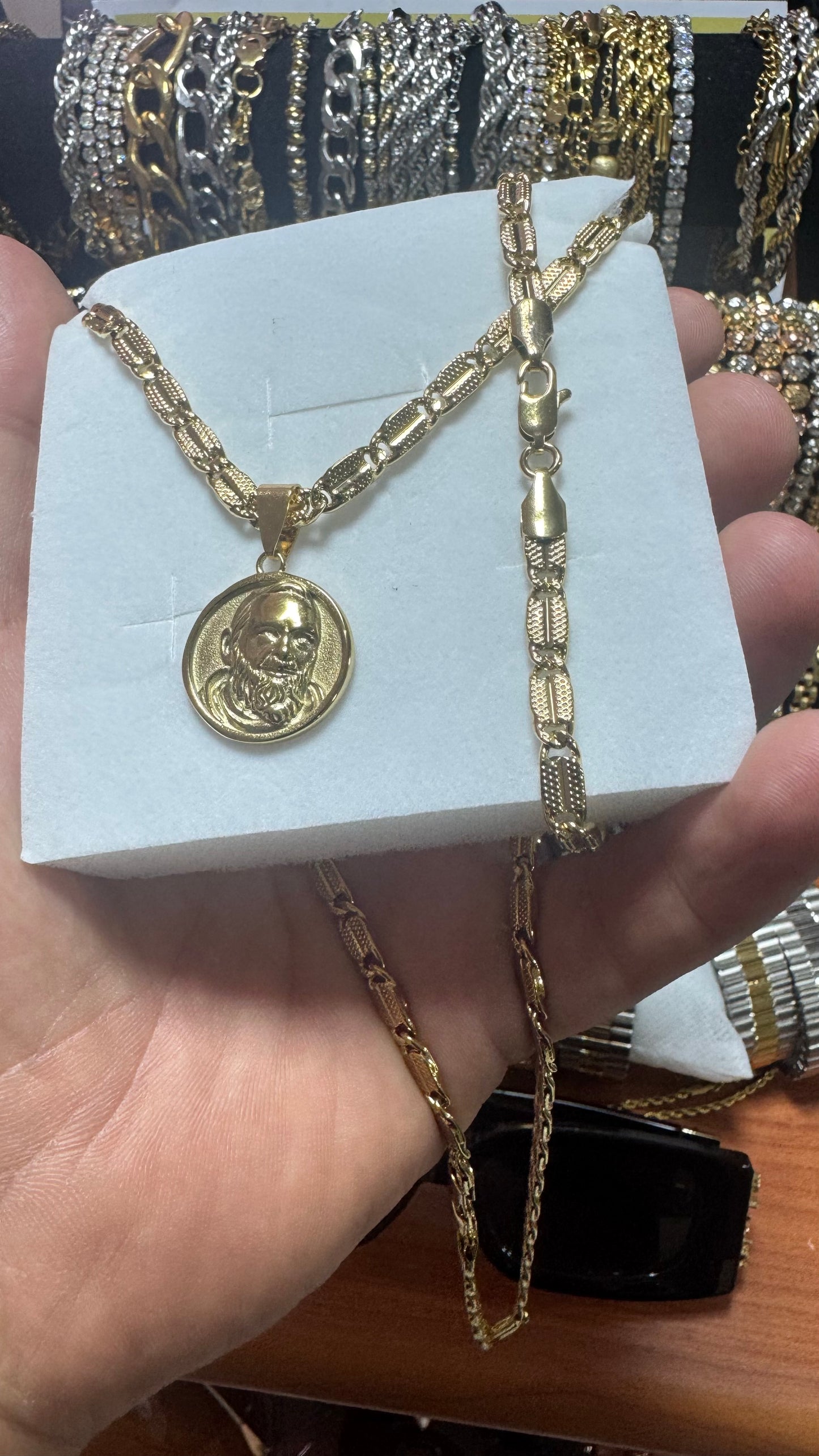 Combo kit Padre pio acciaio oro *121