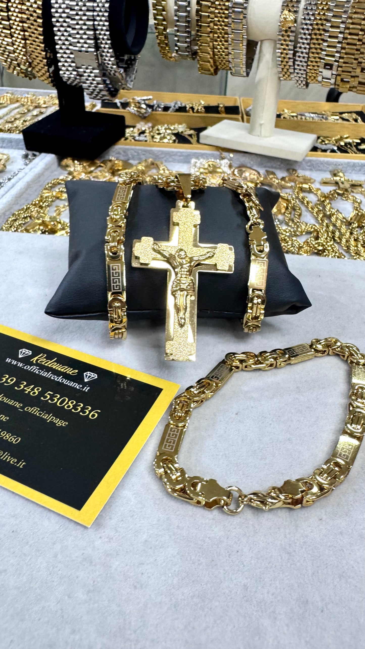 combo kit croce Acciaio oro*173