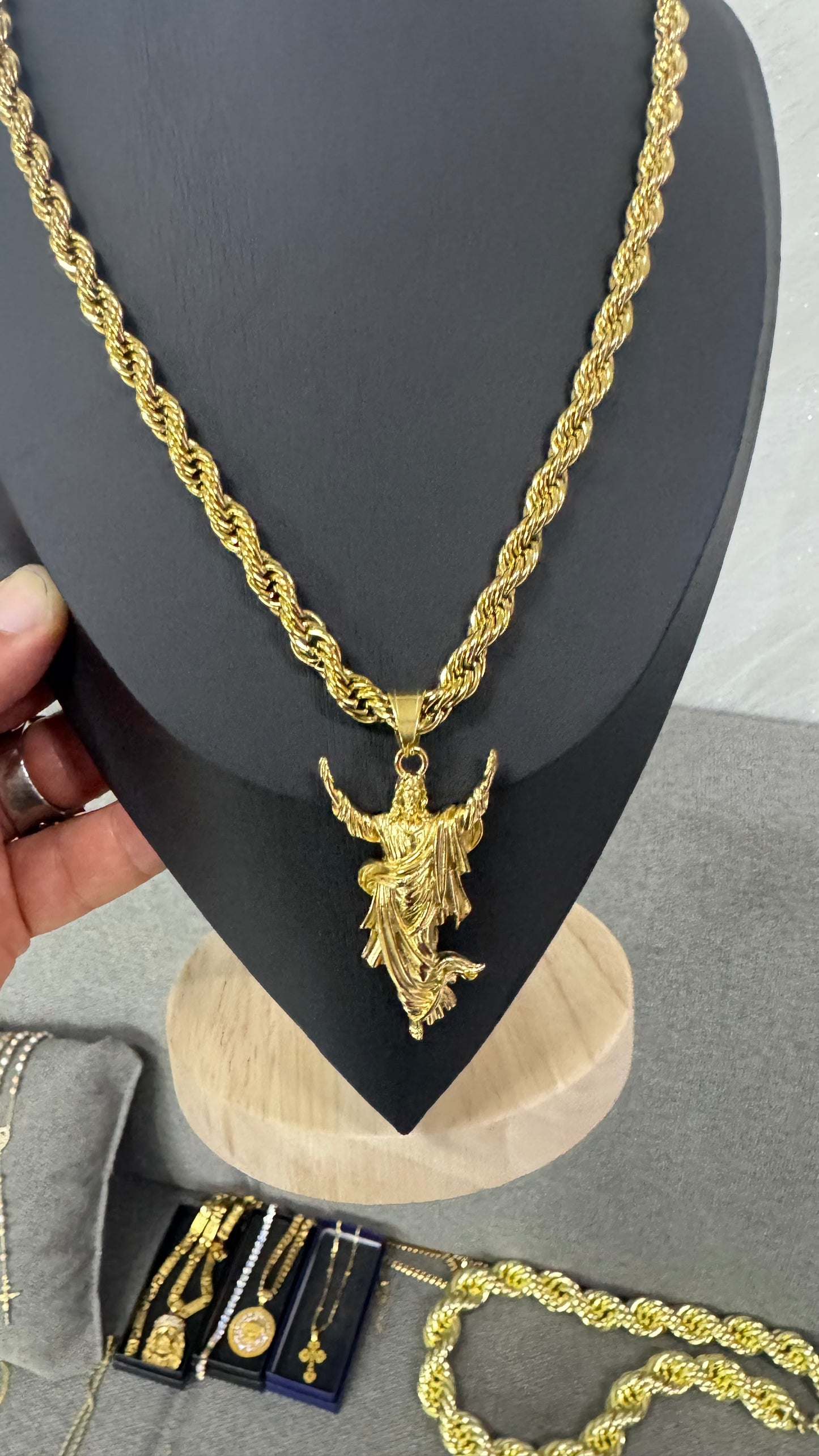 Combo kit Gesù acciaio oro *126