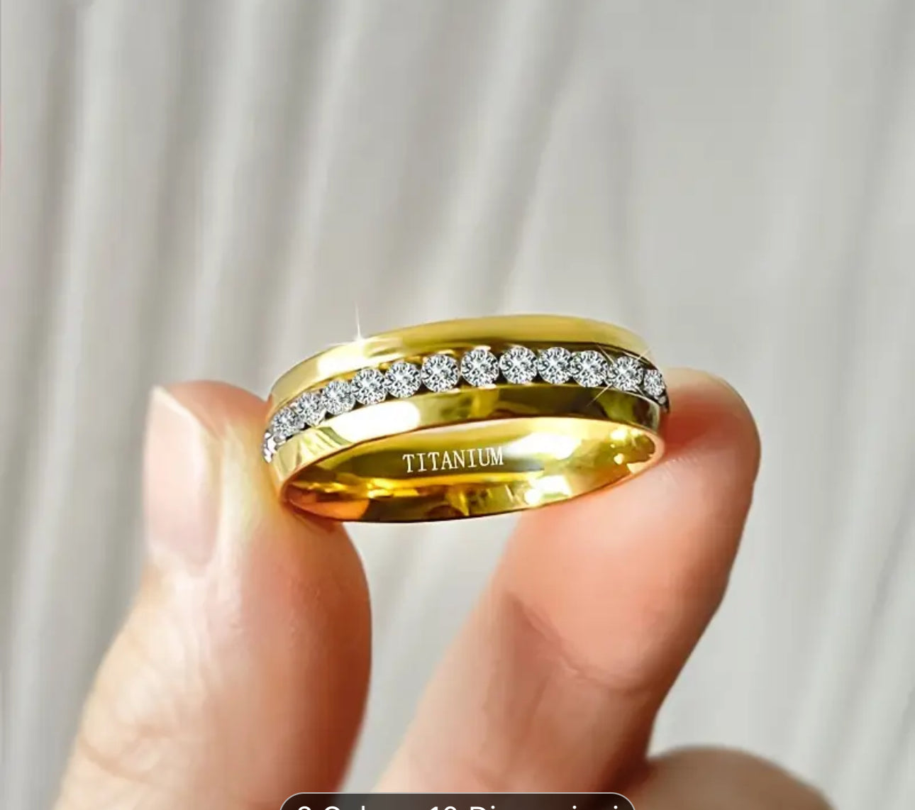 Anello acciaio oro *51