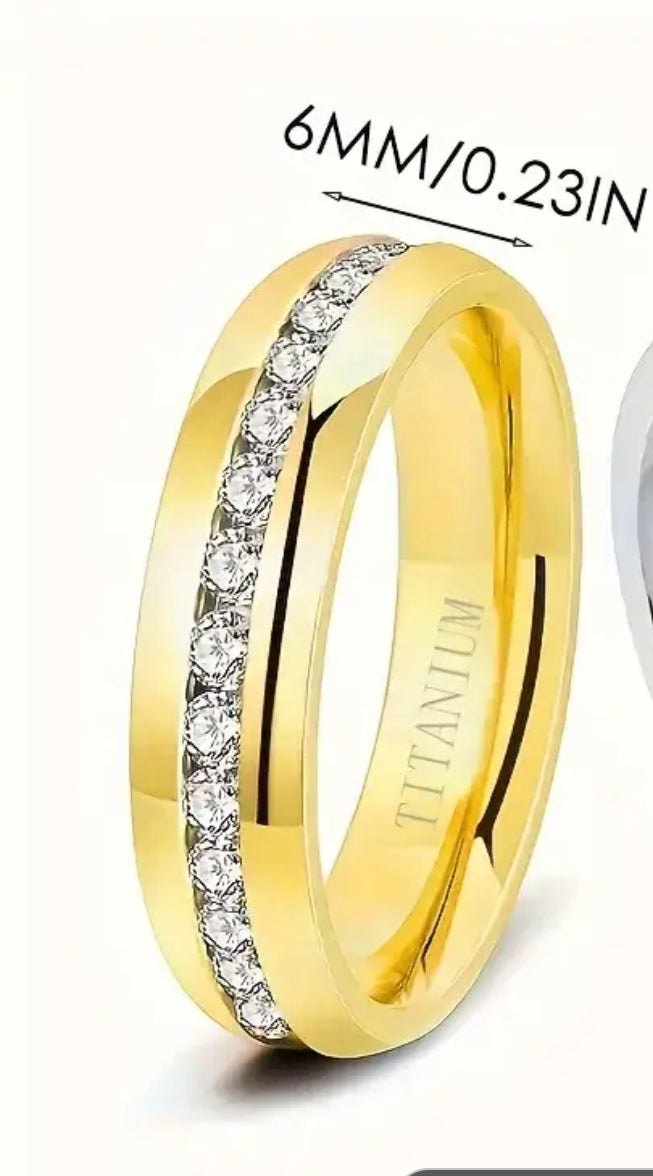 Anello acciaio oro *51