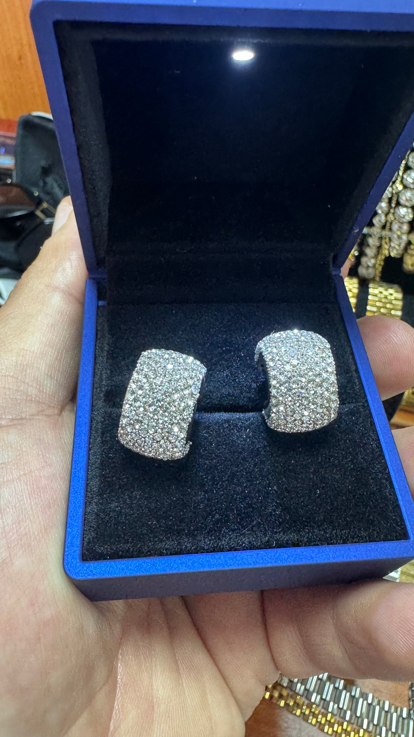 Orecchini Diamond oro acciaio *35