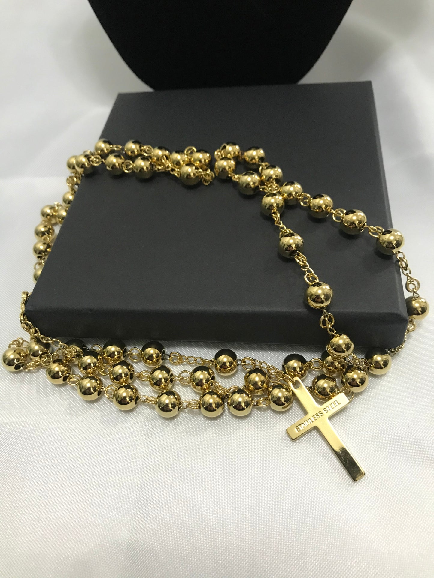 Rosario oro acciaio *28