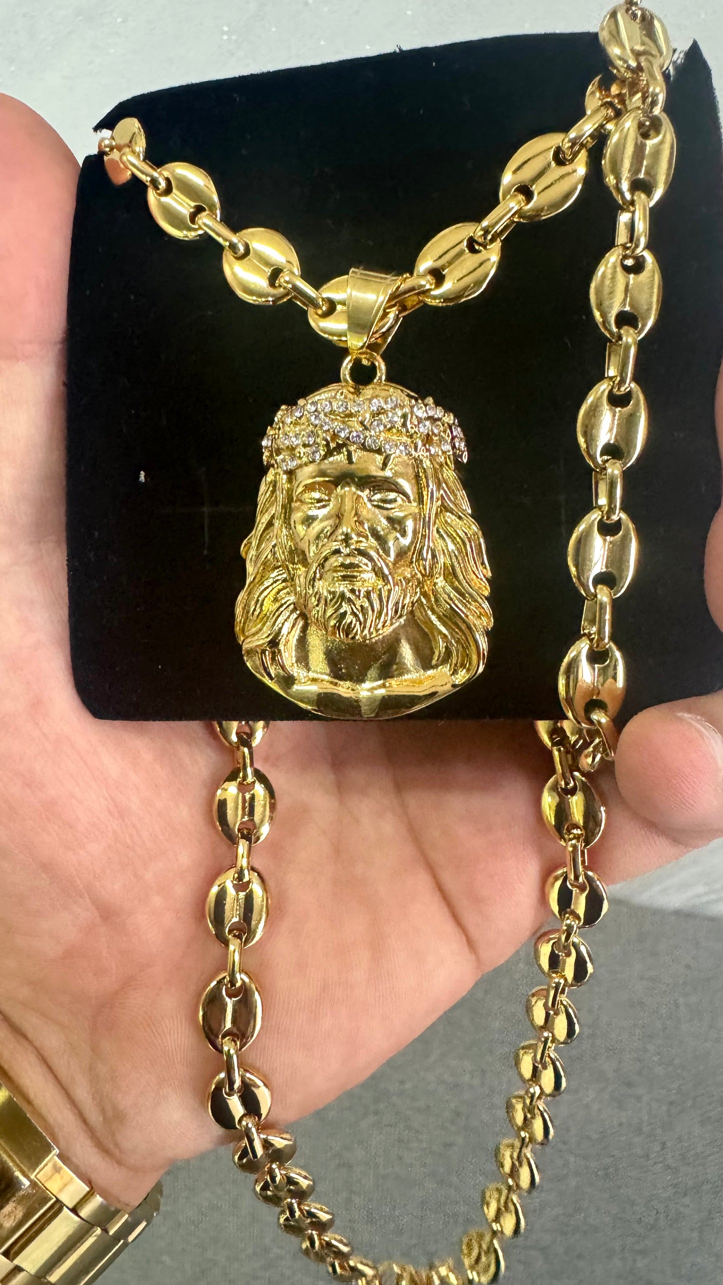 Combo kit Gesù acciaio oro *120