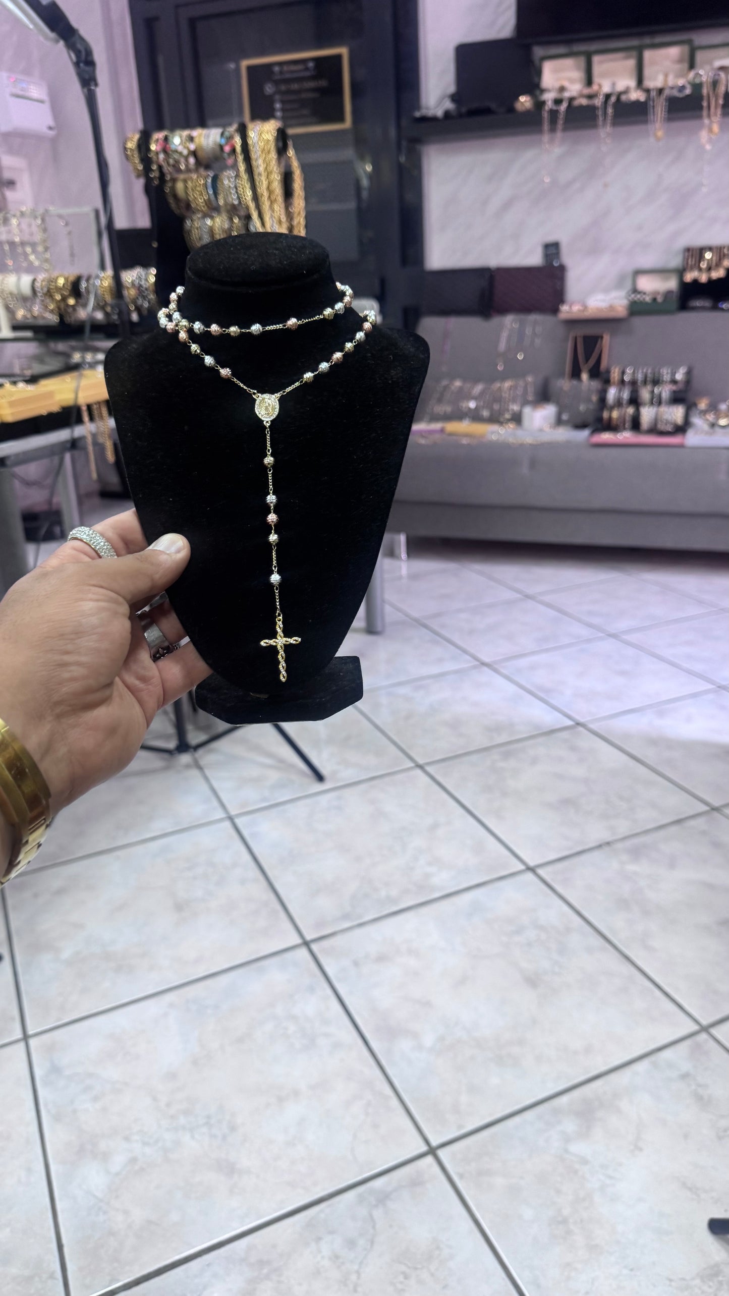 Combo kit Rosario Prayer martellato *657