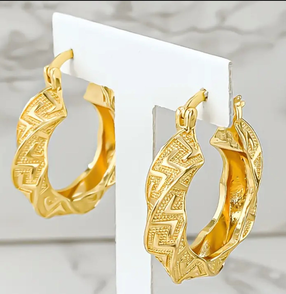 Collana torchon greca con orecchini oro