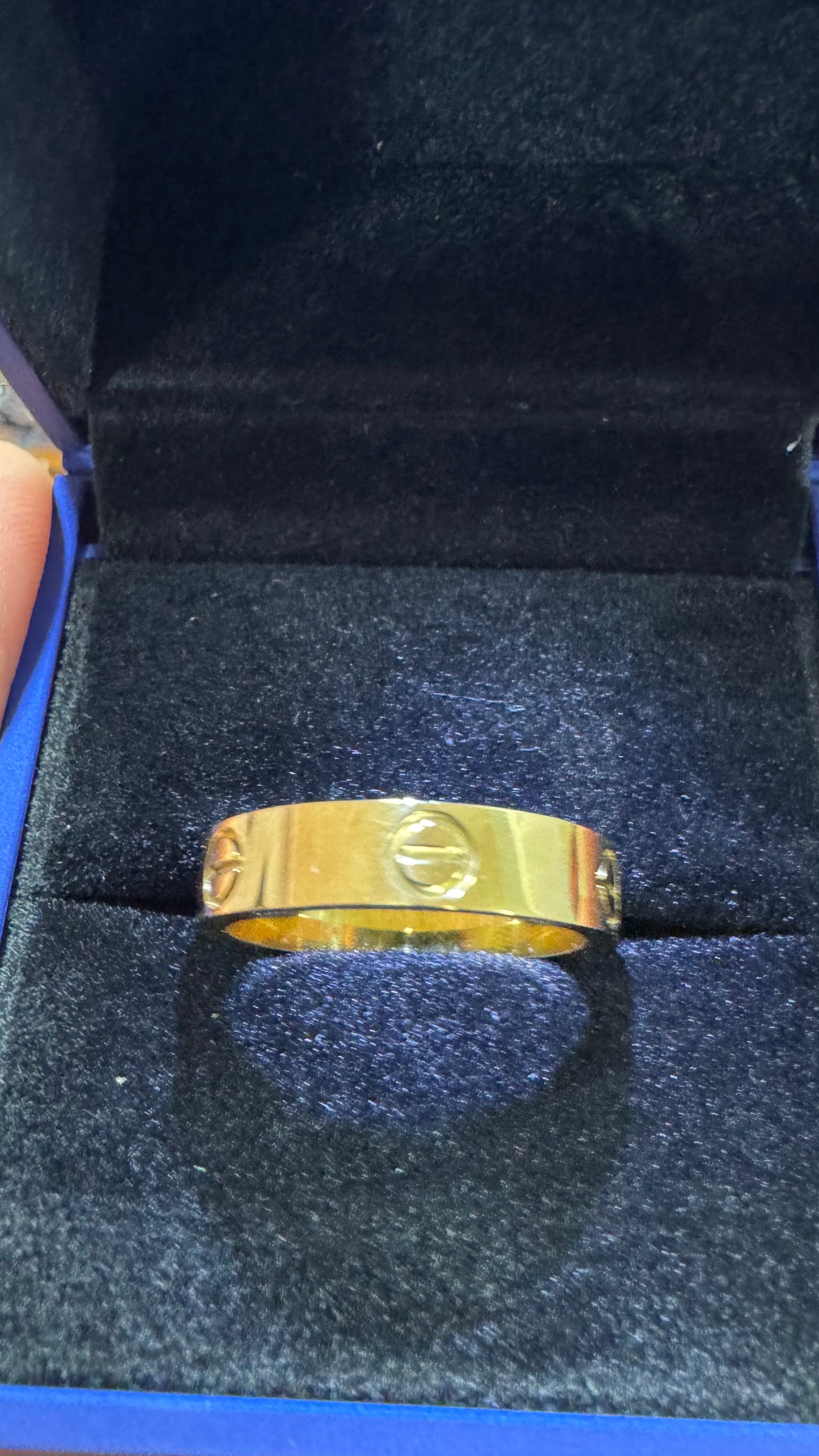 Anello acciaio oro *56
