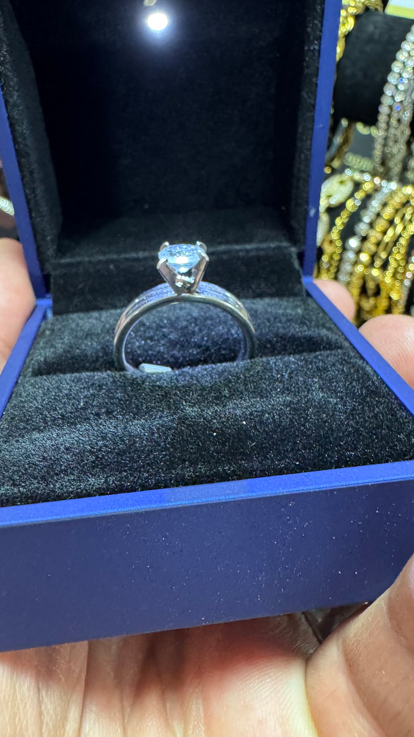 Anello acciaio punto luce *48