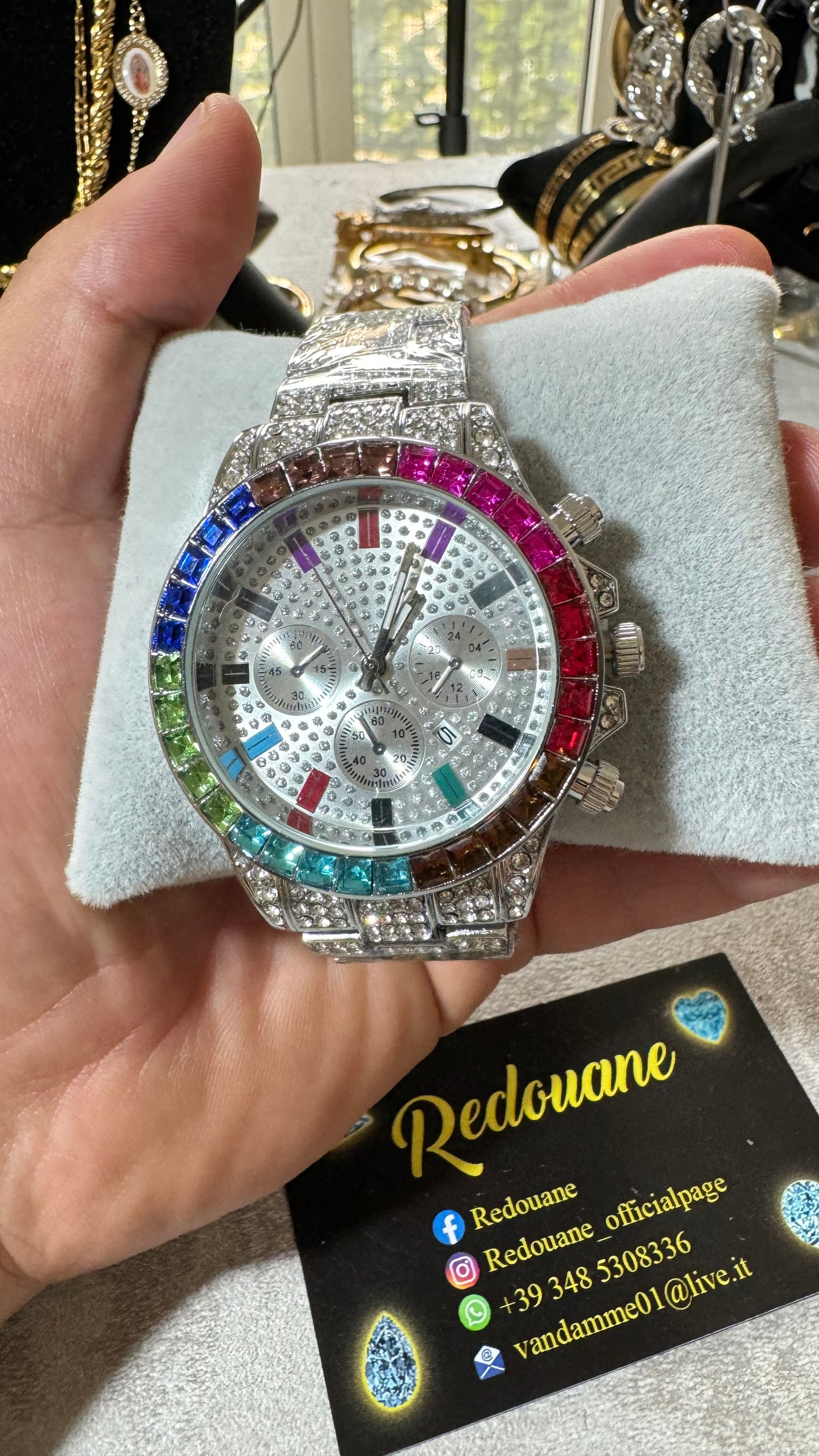 Orologio diamond color argento *05