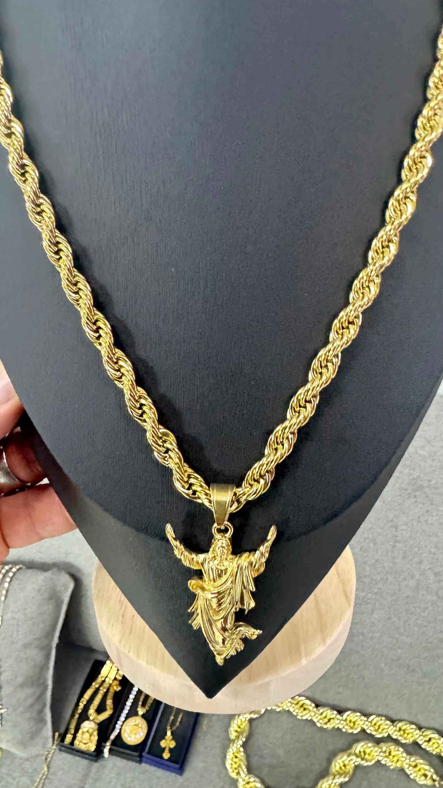 Combo kit Gesù acciaio oro *126