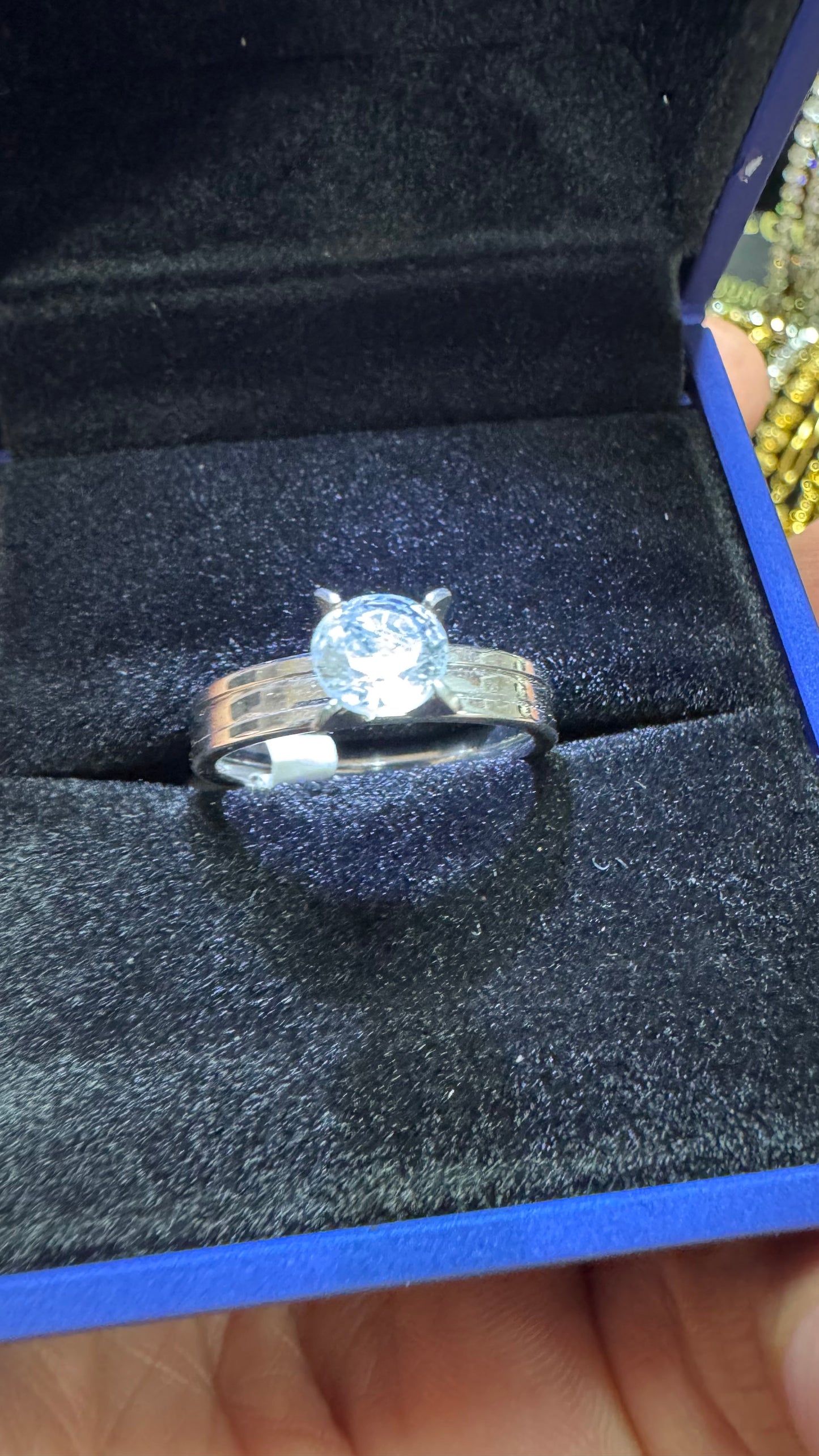 Anello acciaio punto luce *48