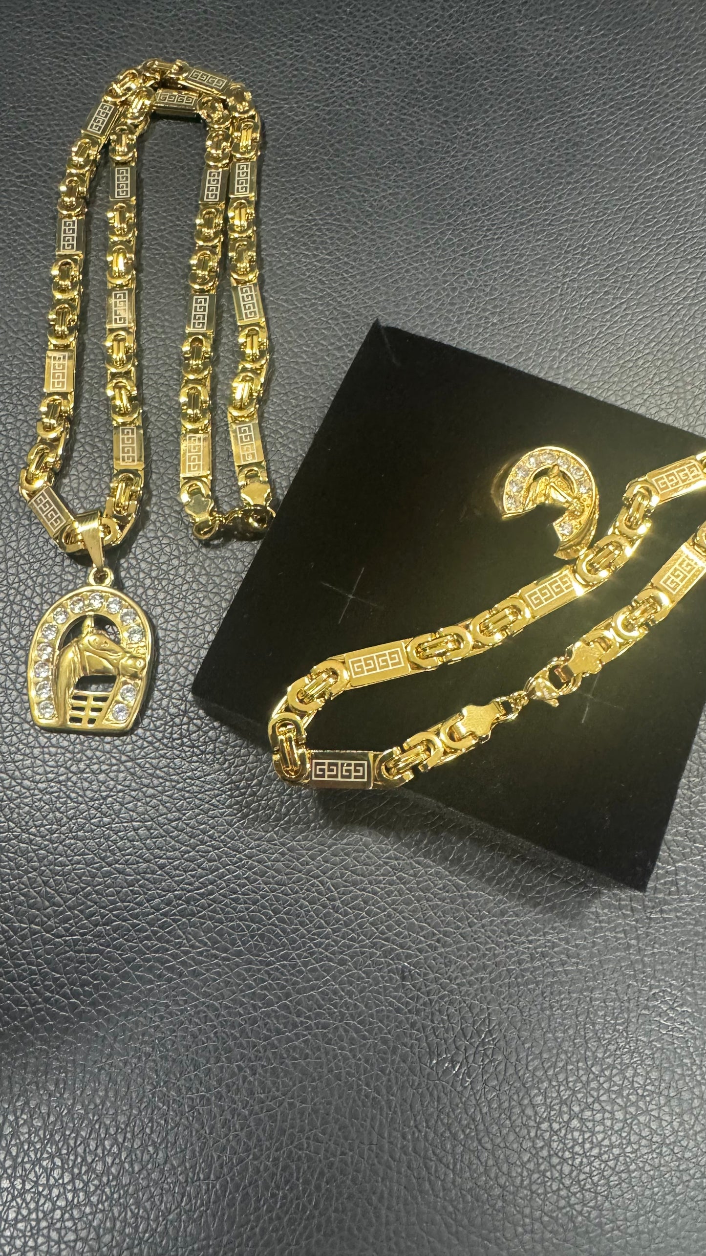 Combo tris acciaio oro cavallo*13