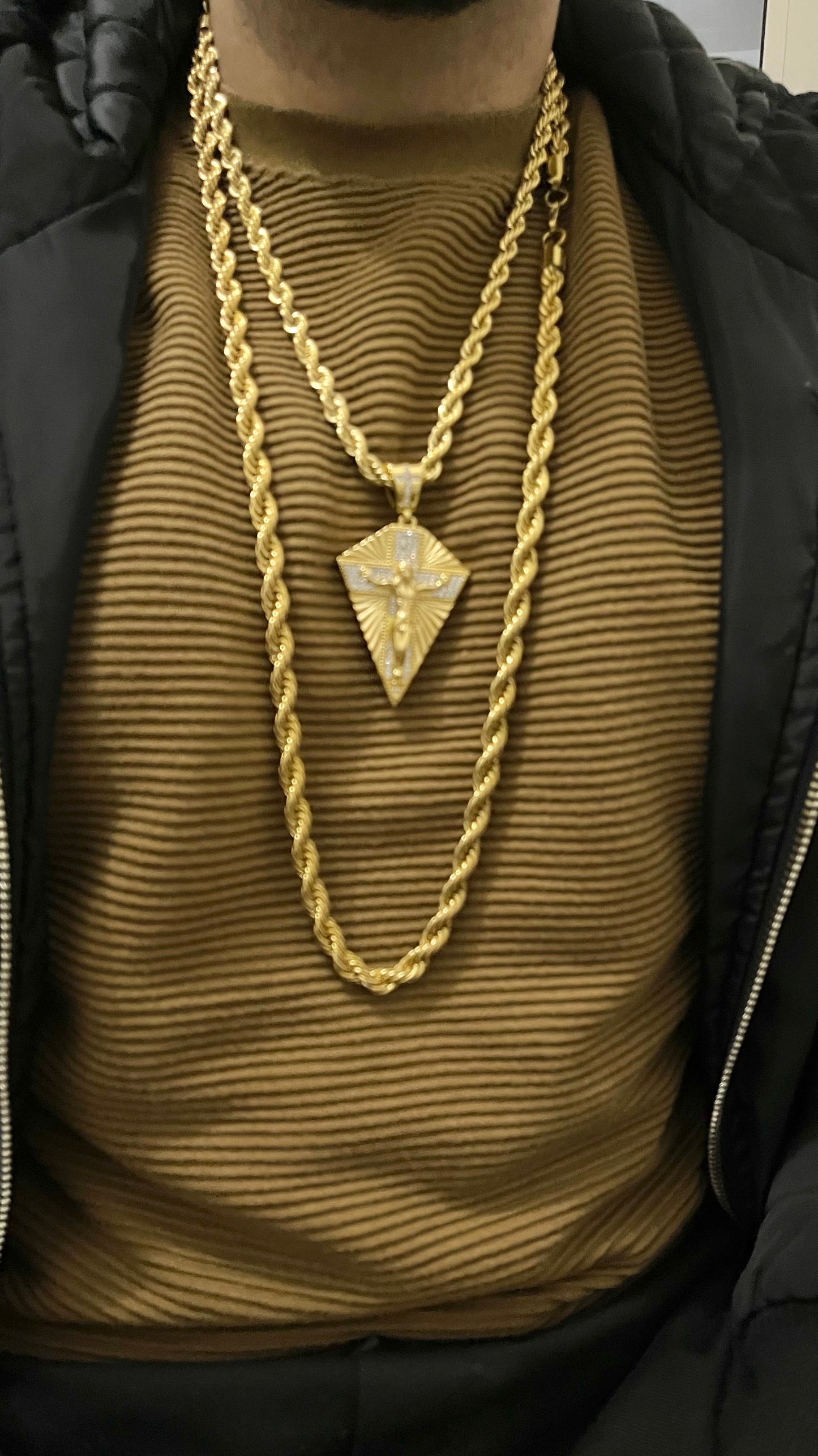 Combo kit croce acciaio oro *157