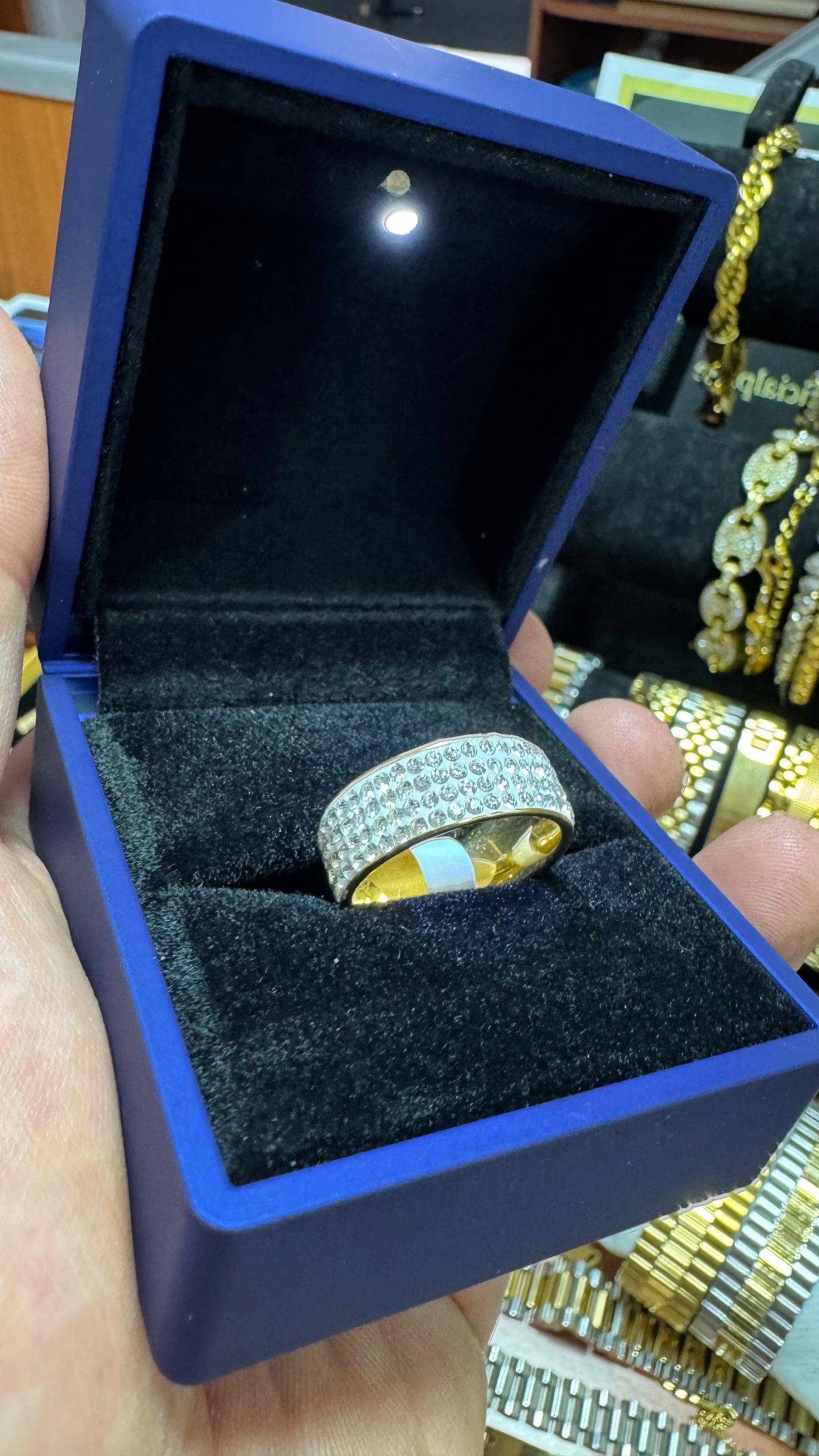 Anello acciaio Diamond *45