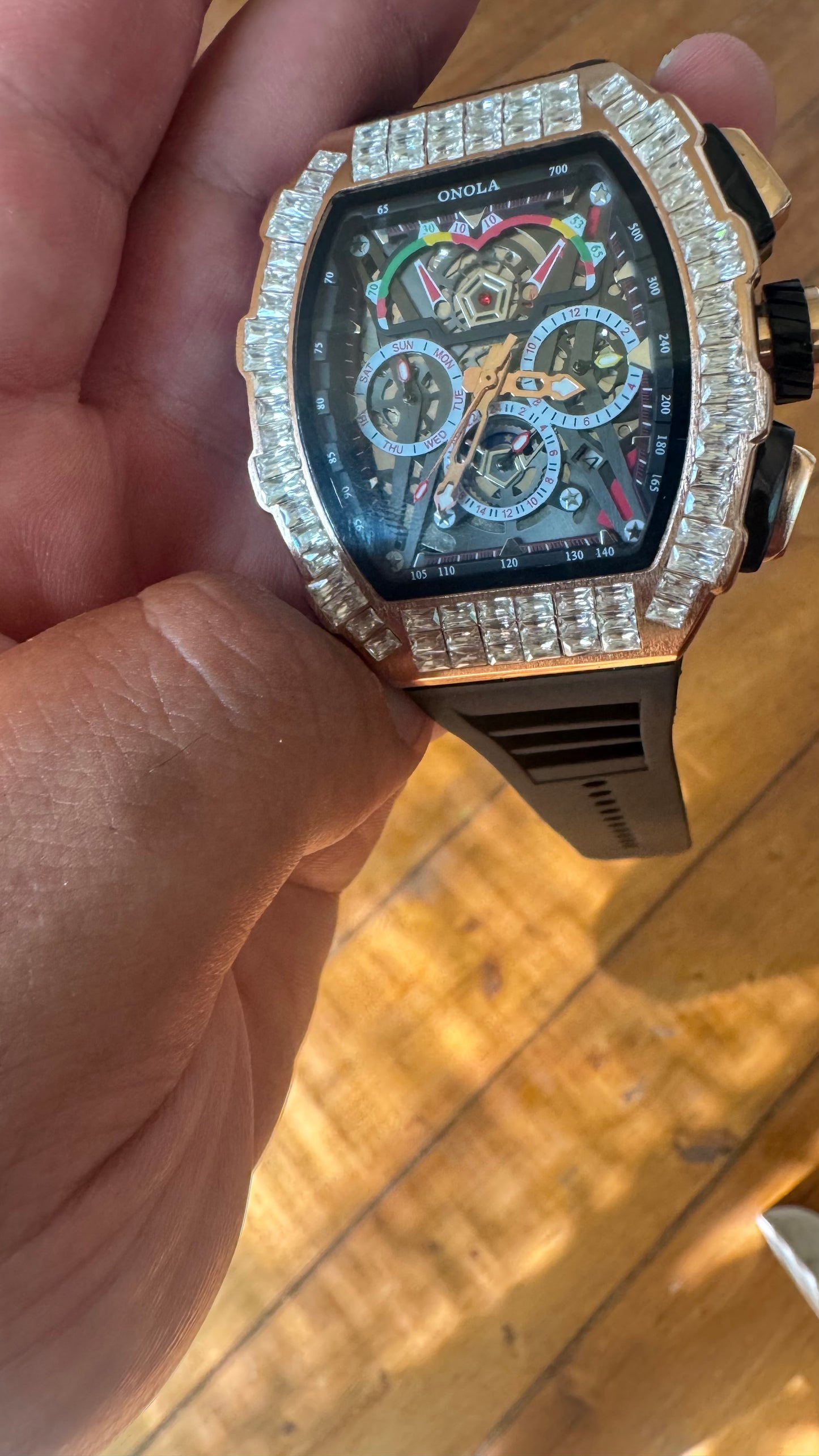 Orologio acciaio oro automatico*34