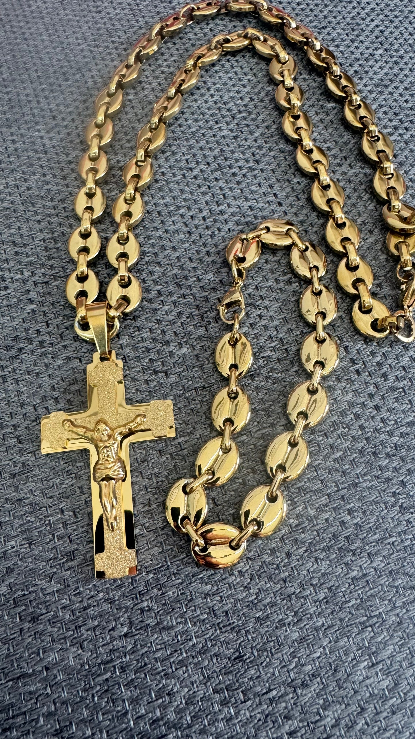 Combo kit croce acciaio oro *151