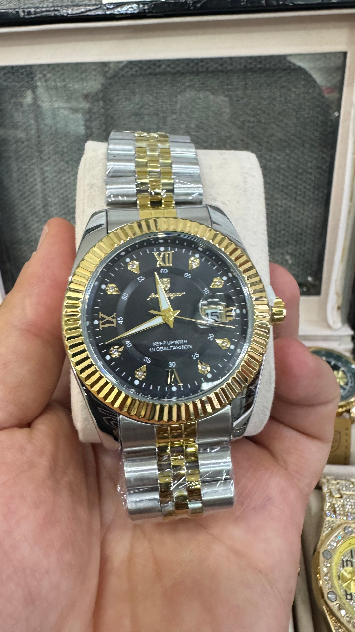 Orologio acciaio oro e argento *27