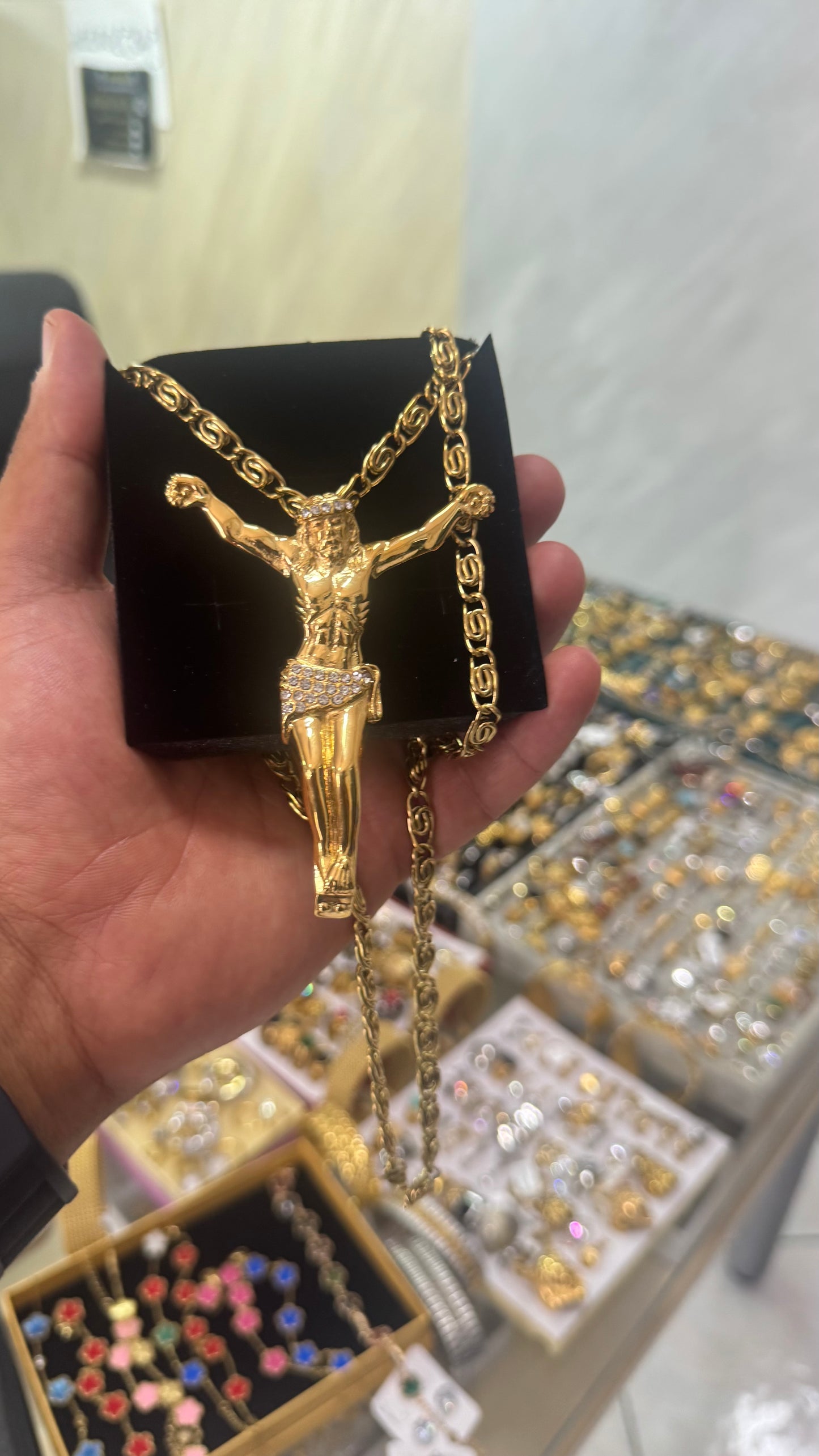 Combo kit Gesù grande acciaio oro *134