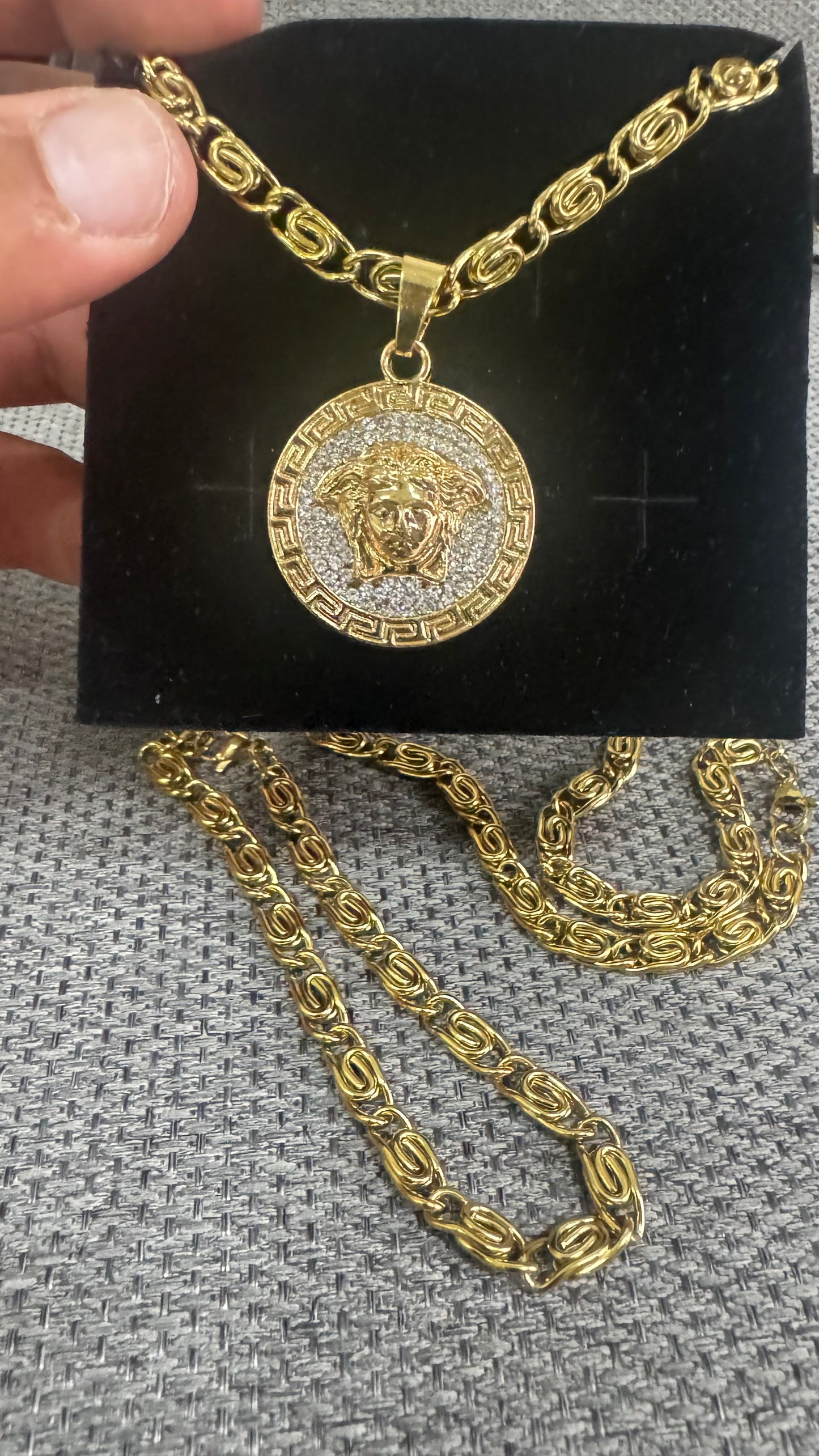 Combo kit medusa acciaio oro *129