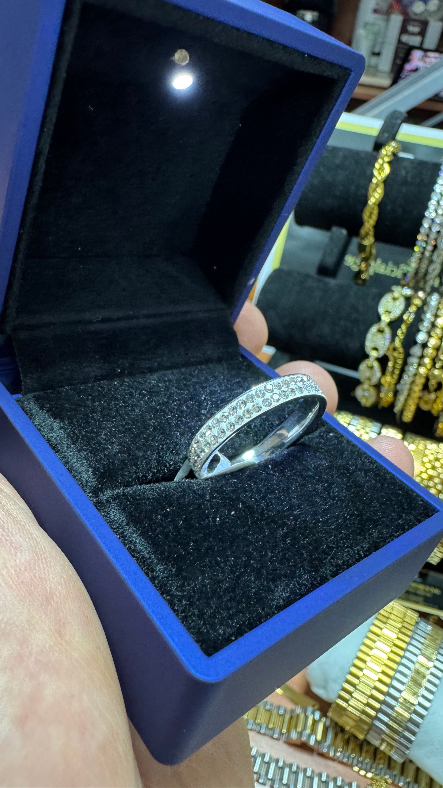 Anello acciaio Diamond *41