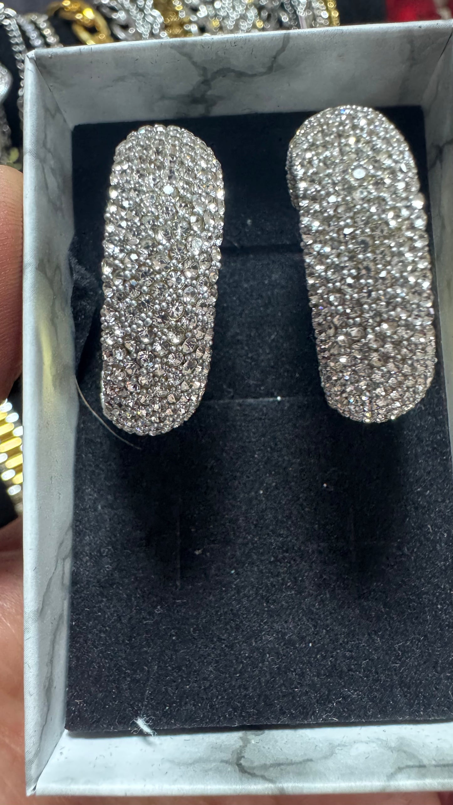 Orecchini Diamond oro acciaio *37