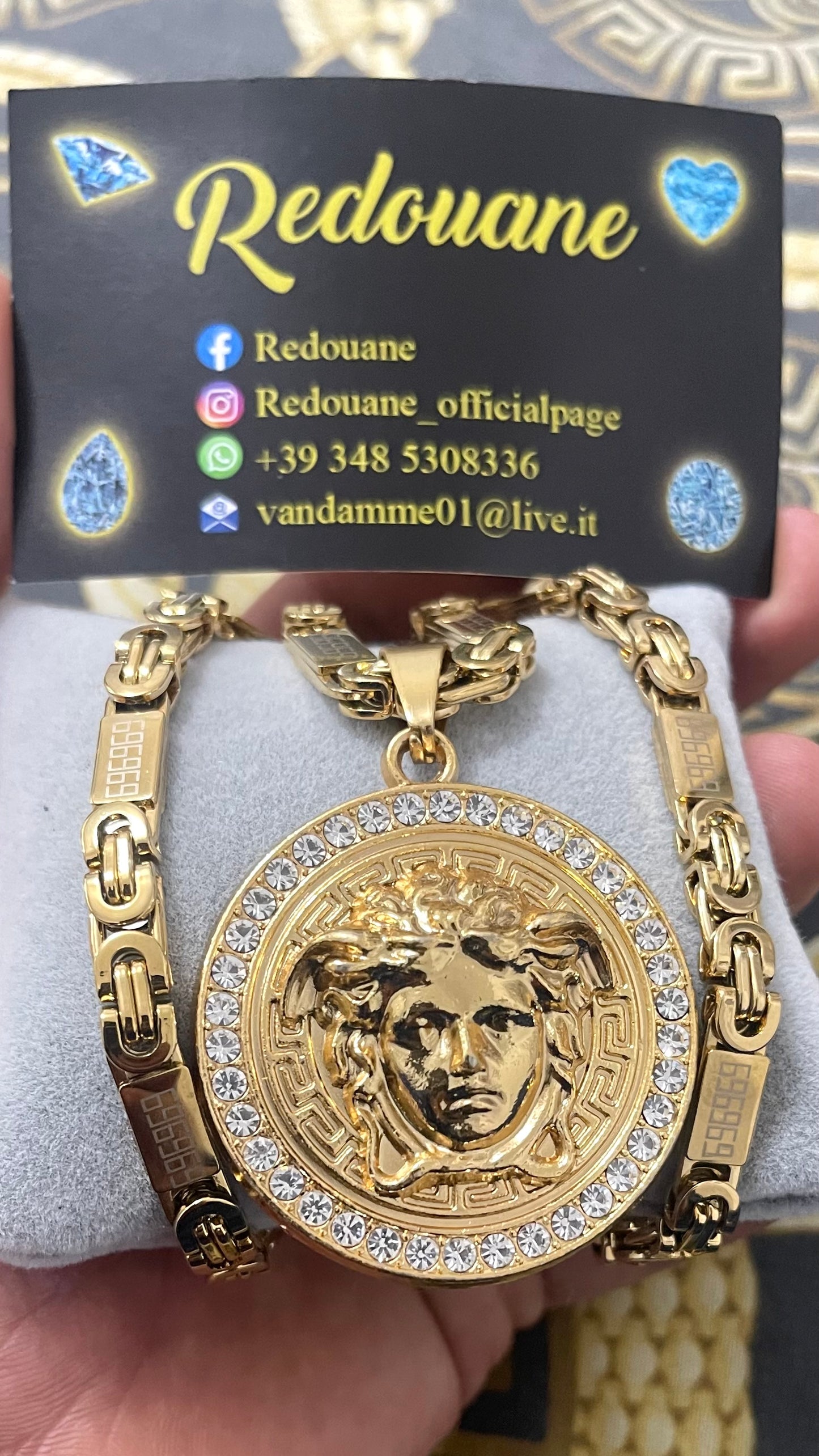 Combo kit acciaio oro medusa *30