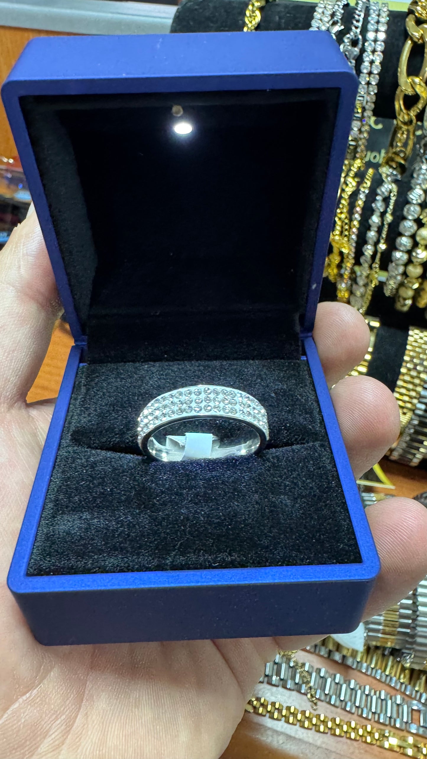 Anello acciaio Diamond *43