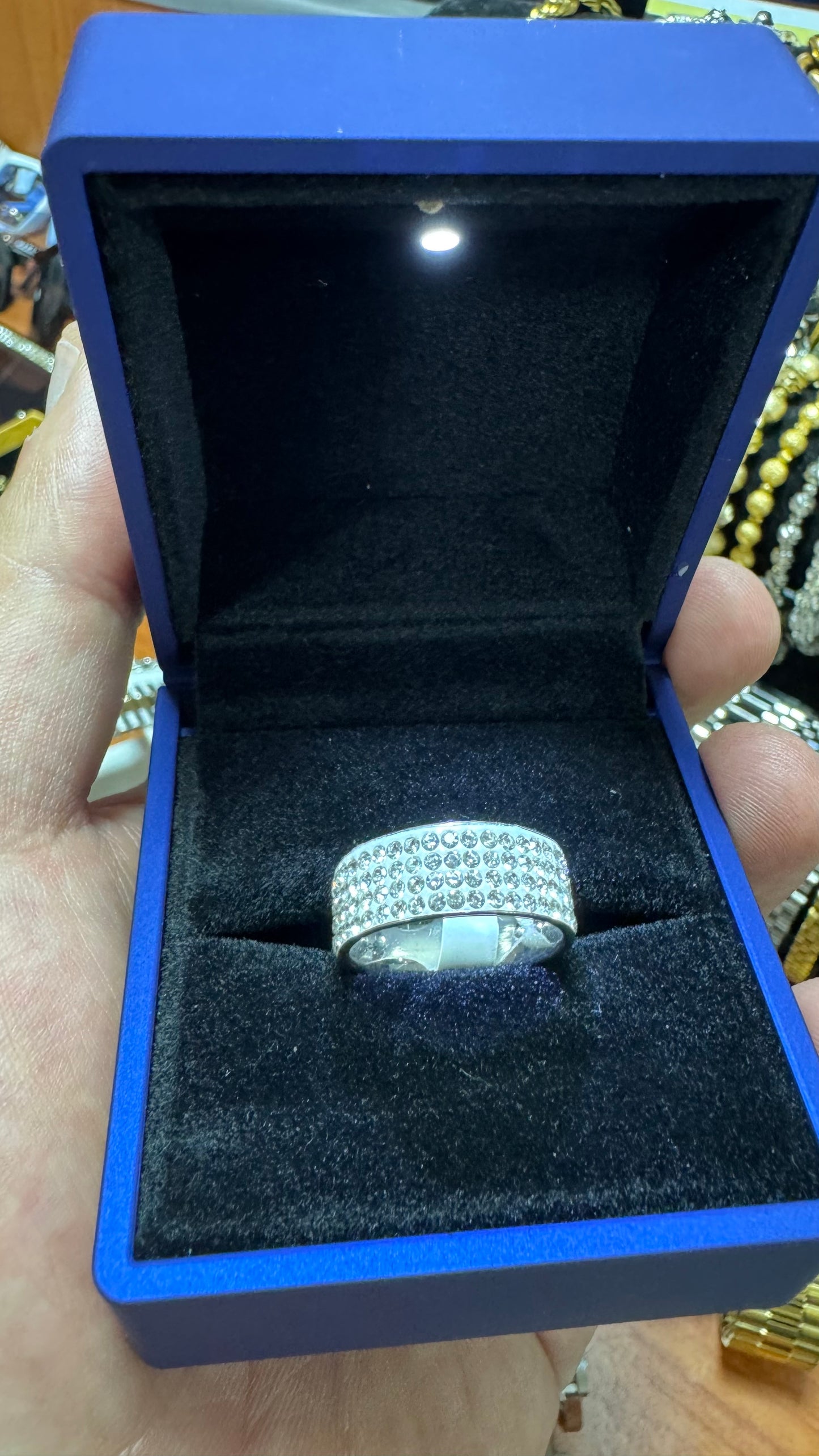 Anello acciaio Diamond *47