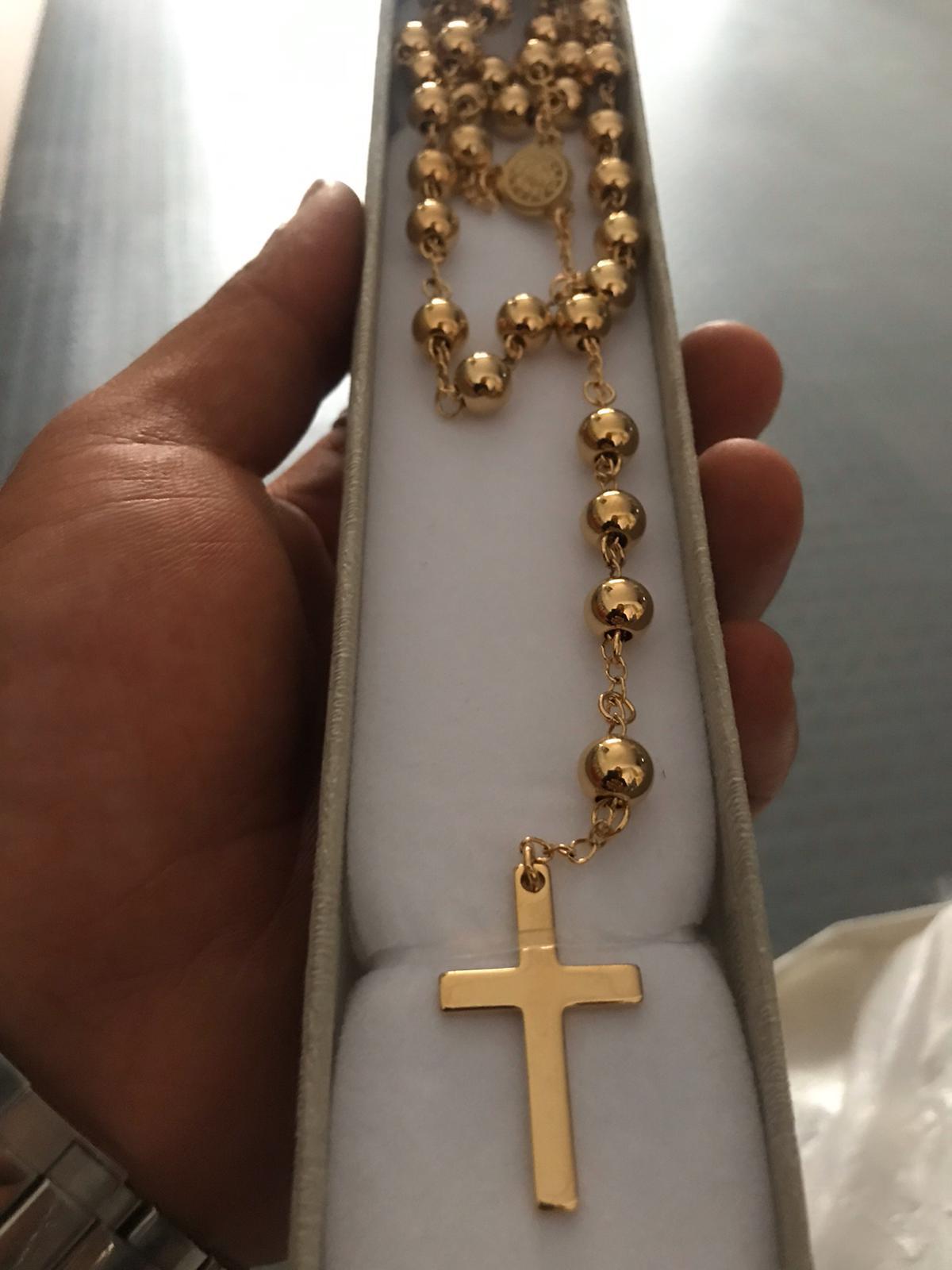 Rosario oro acciaio *28