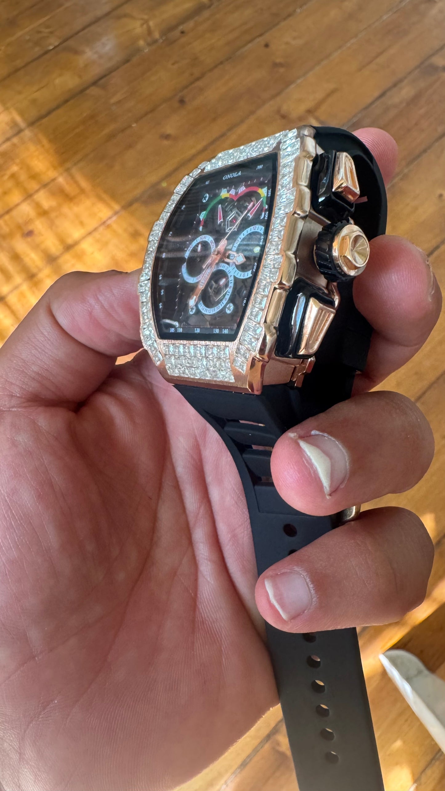 Orologio acciaio oro automatico*34