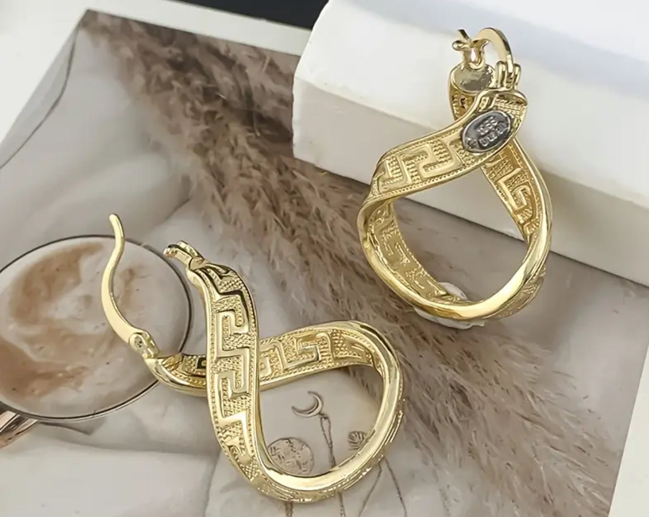 Orecchini intrecciati greca donna *46