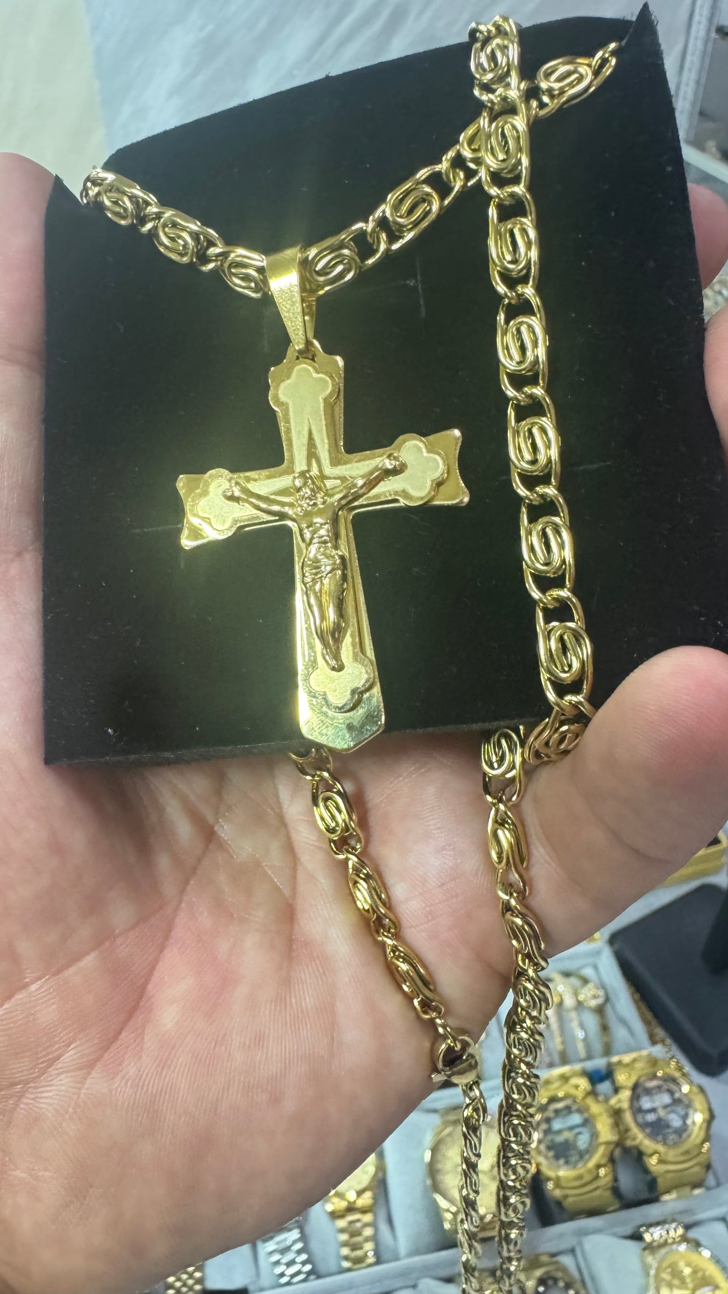 Combo kit croce acciaio oro *131