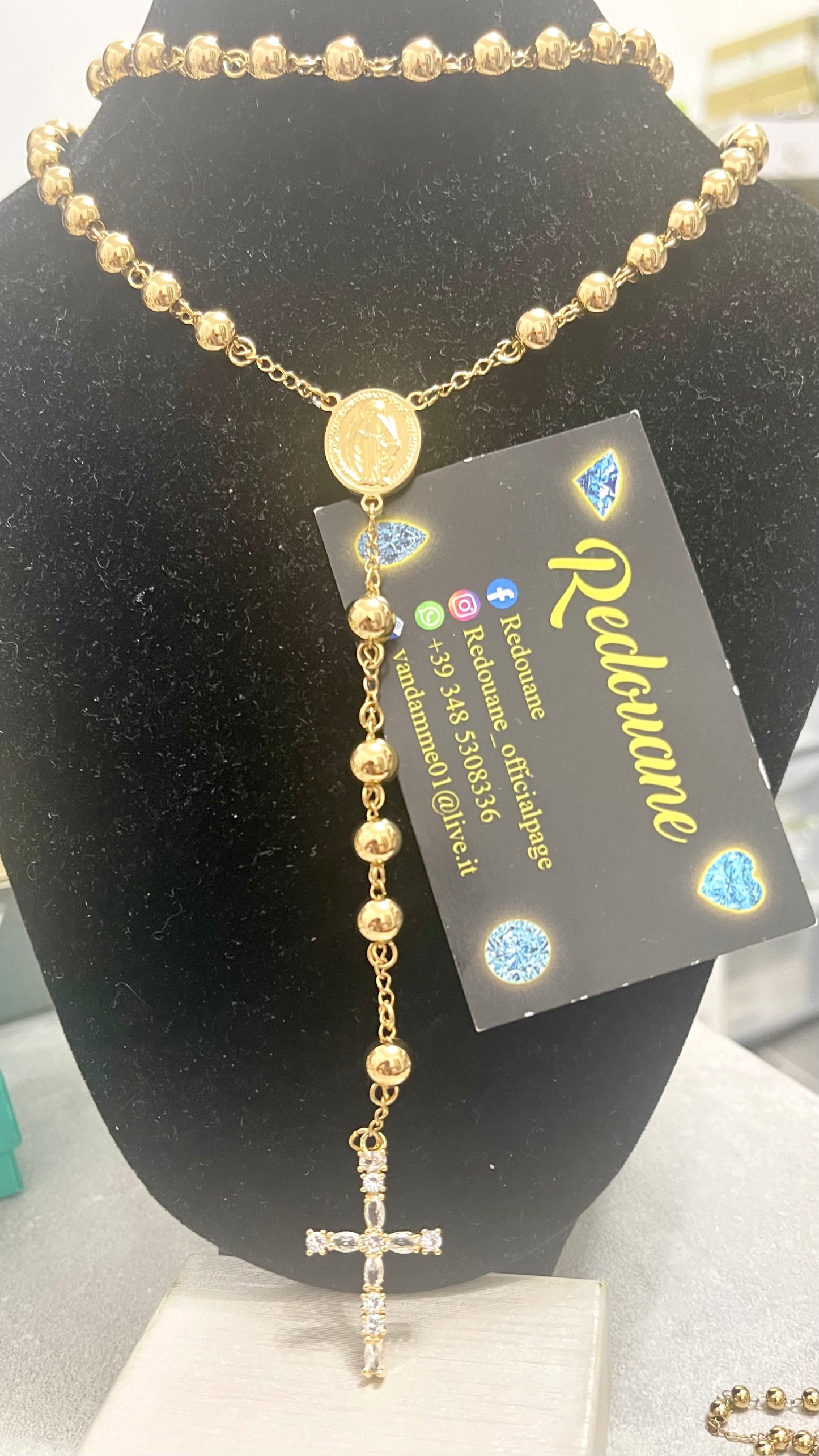 Rosario oro acciaio *66