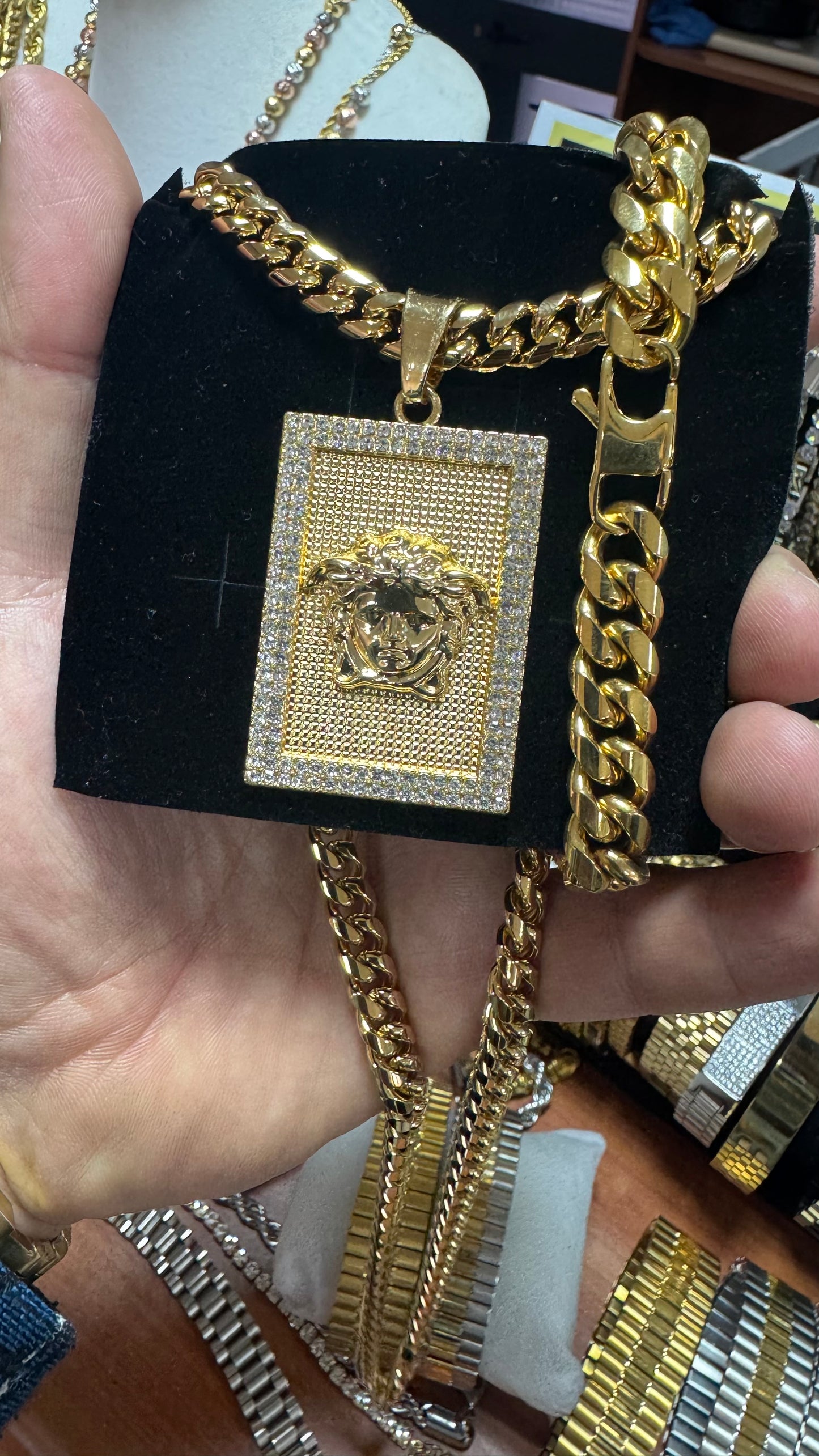 Combo kit acciaio medusa oro *77