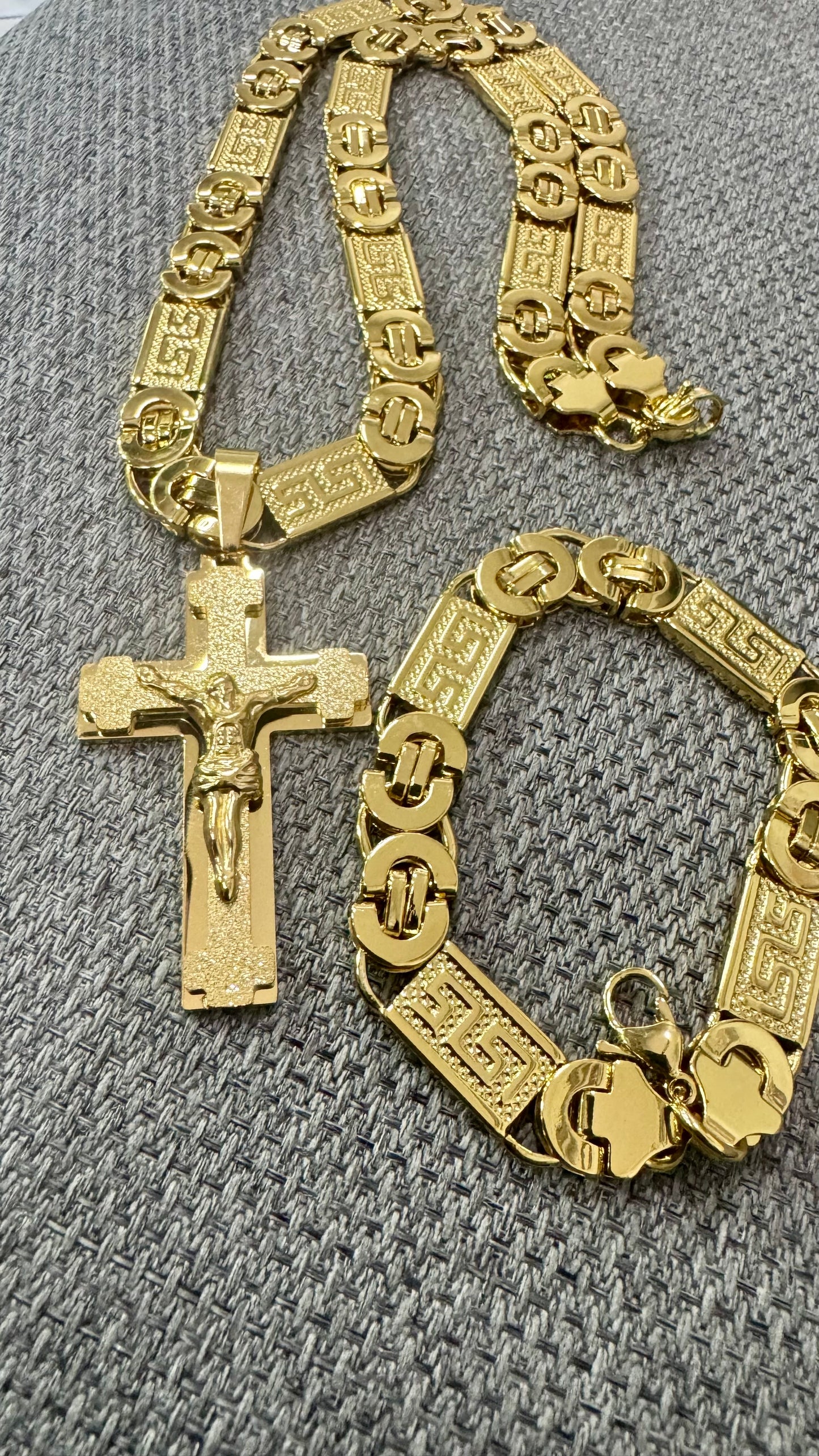 Combo kit croce acciaio oro *128
