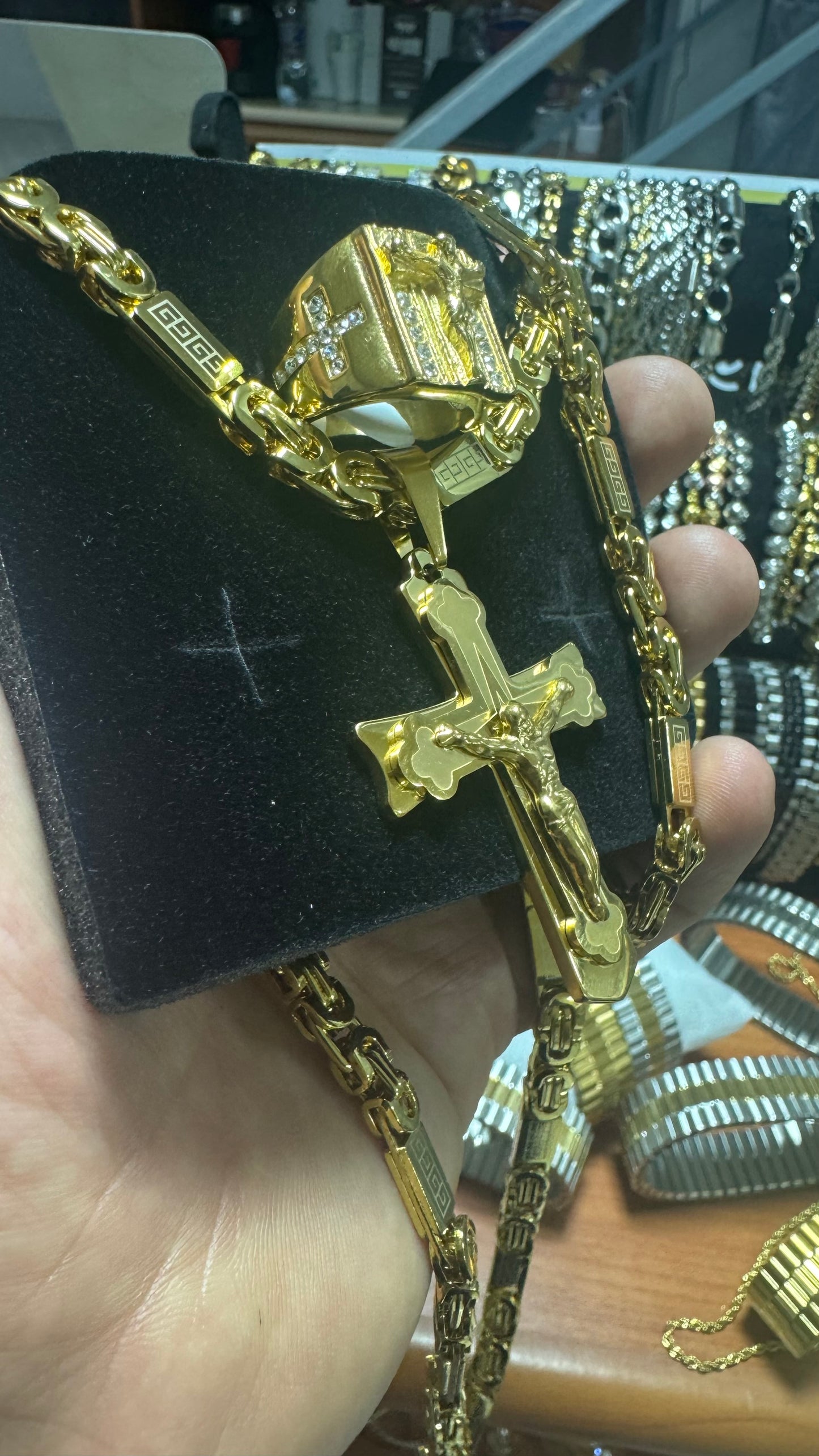 Combo tris oro acciaio croce*11