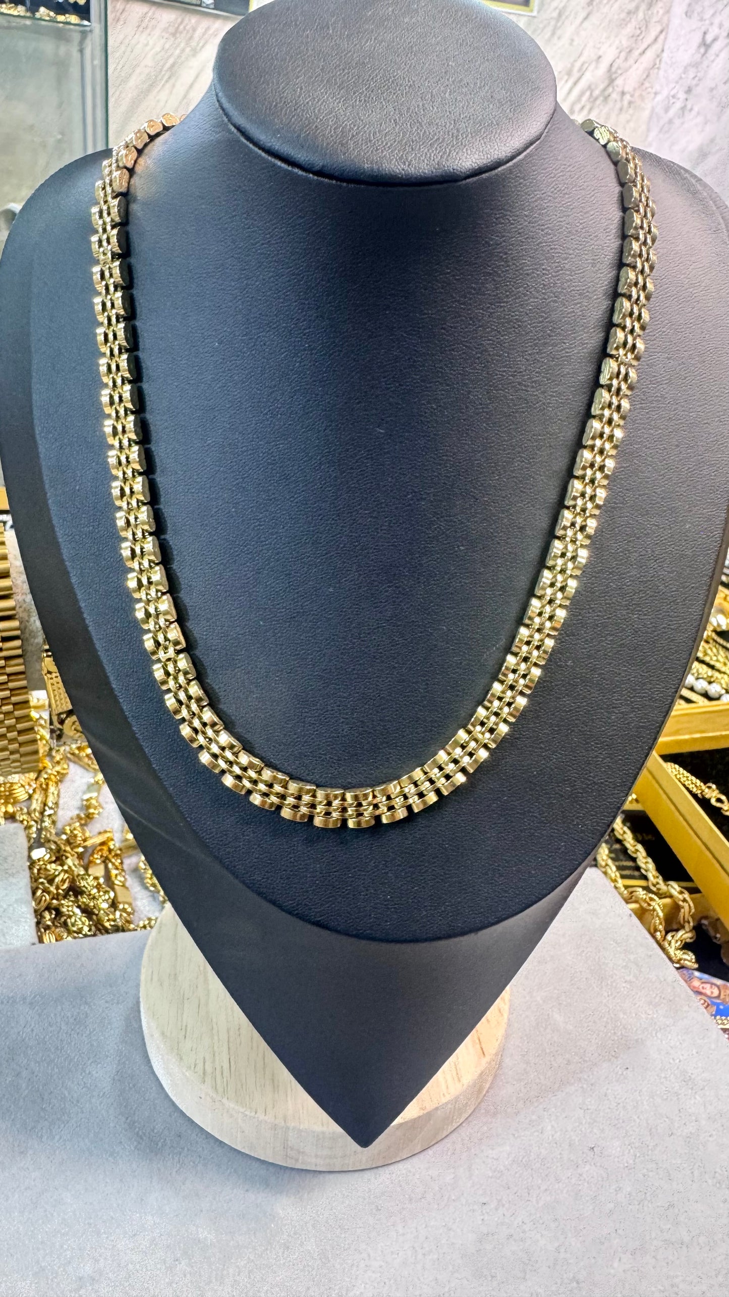 Collana maglia giubileo acciaio oro *20