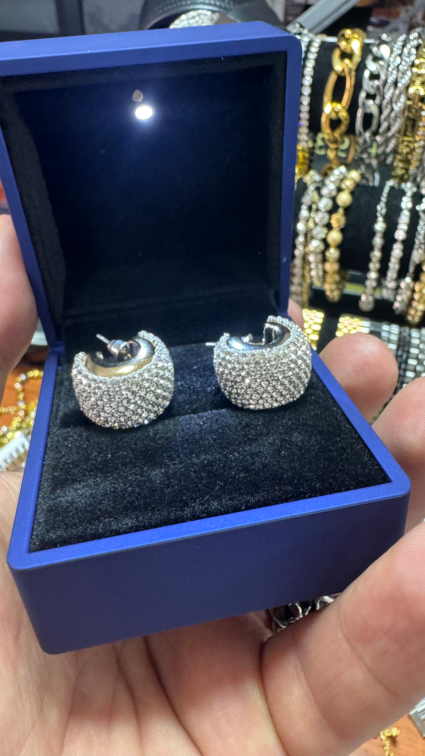 Orecchini Diamond argento acciaio *34